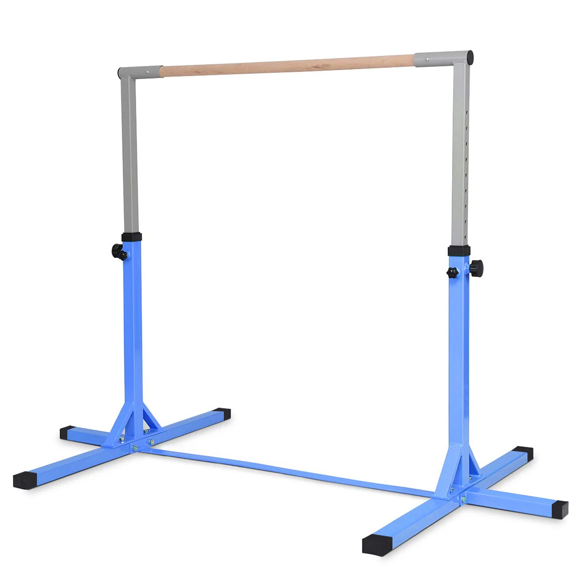 BABY JOY Kids Gymnastic Training Bar, 90 to 150cm Height Adjustable Expandable Exercise Horizontal Kip Bar w/Double Locking Mechanism - Image 11