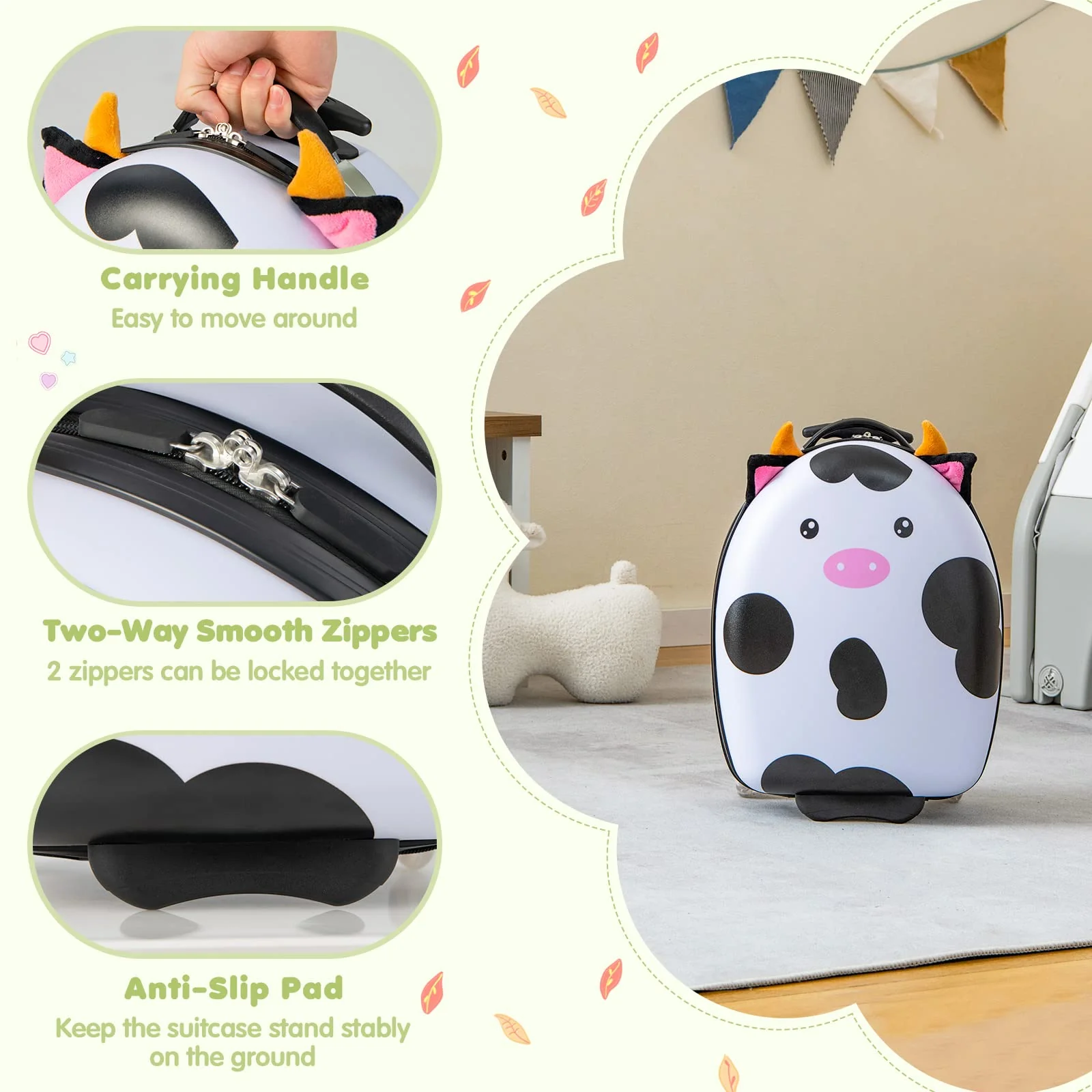 BABY JOY Kids Luggage, 16” Hard Shell Carry-On Suitcase - Image 5