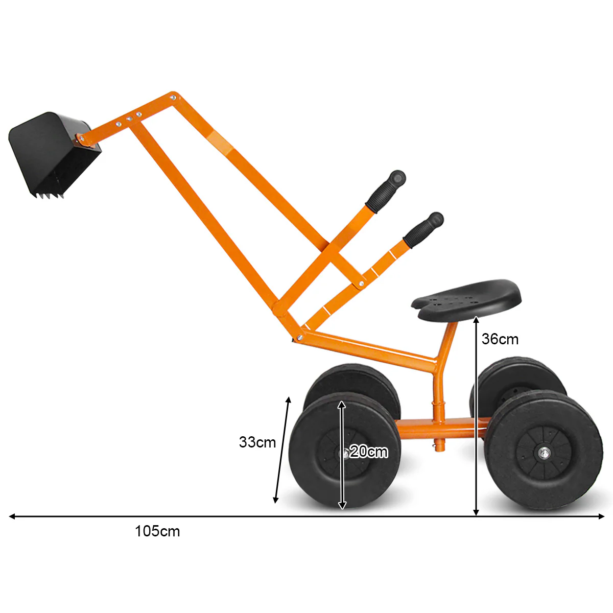 BABY JOY Kids Ride-on Sand Digger with Wheels - Image 8