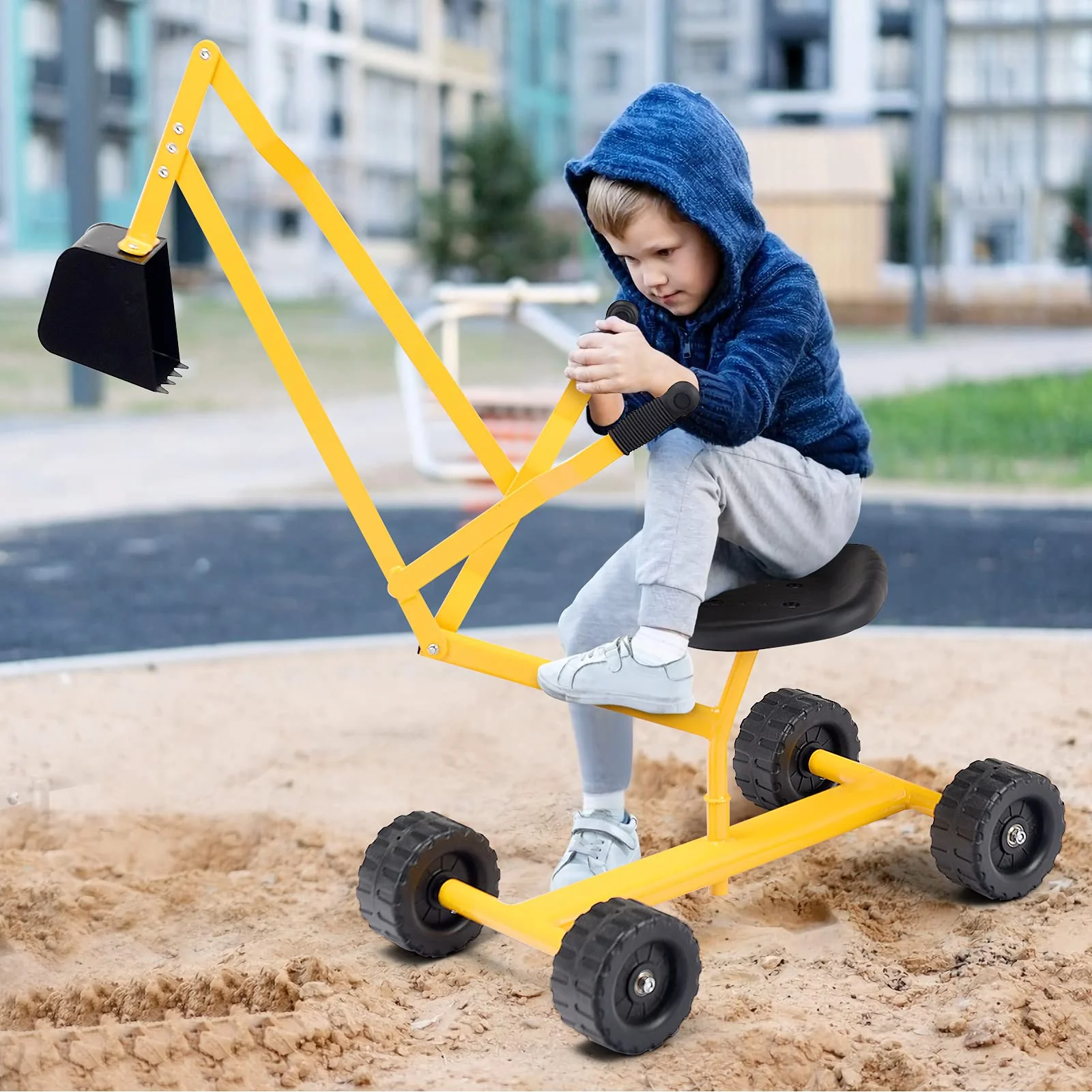 BABY JOY Kids Ride-on Sand Digger with Wheels - Image 3