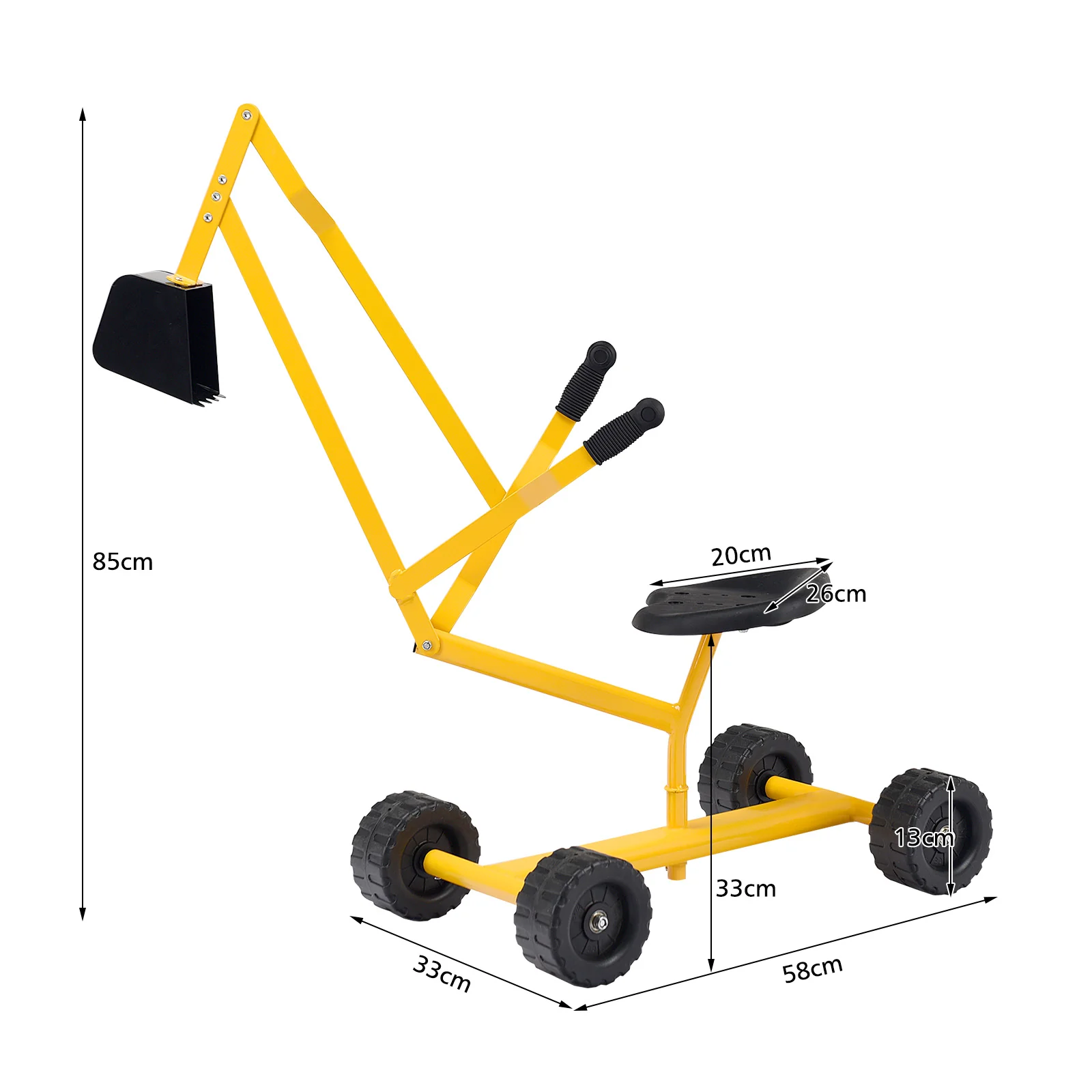 BABY JOY Kids Ride-on Sand Digger with Wheels - Image 8