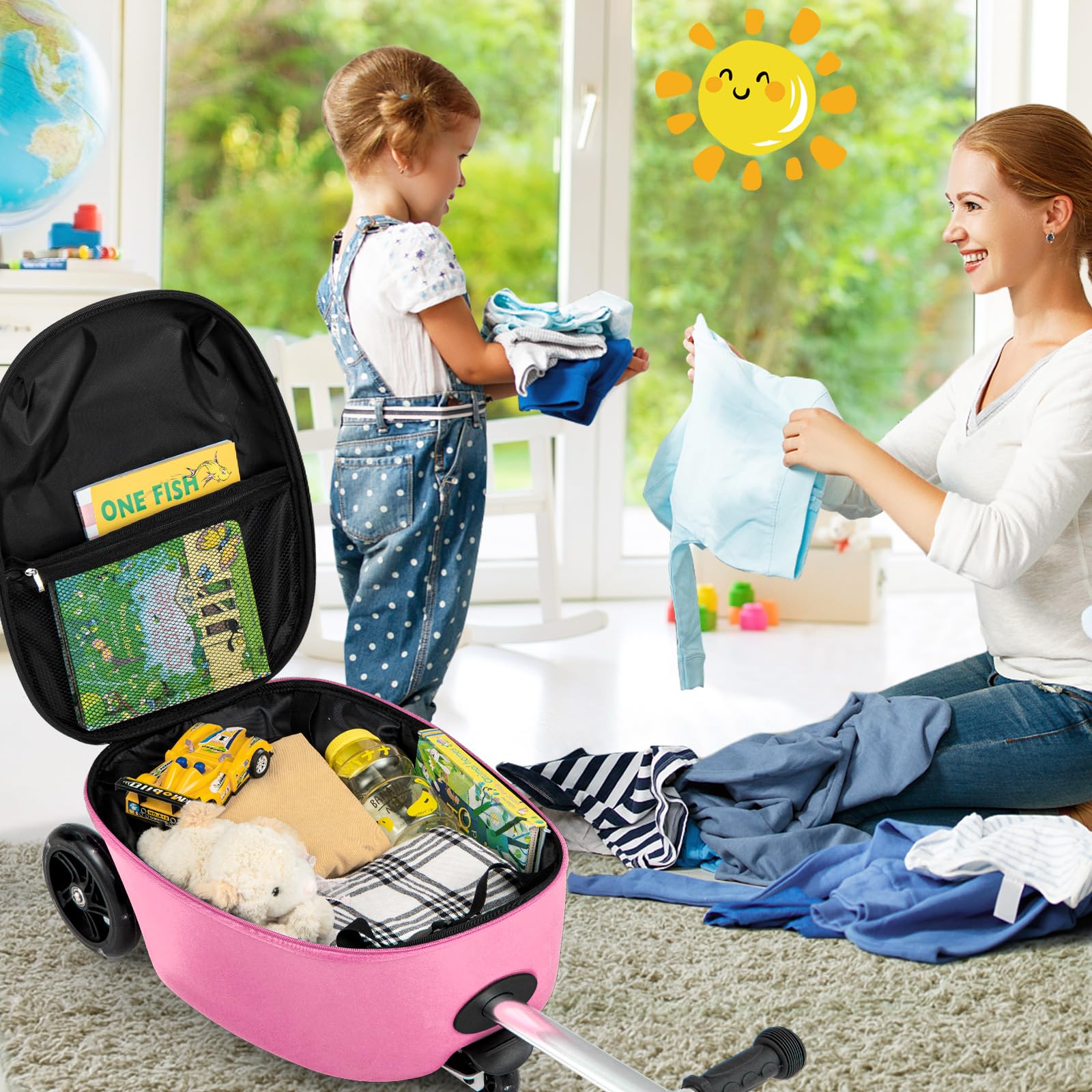 BABY JOY Kids Ride-on Suitcase Scooter - Image 9
