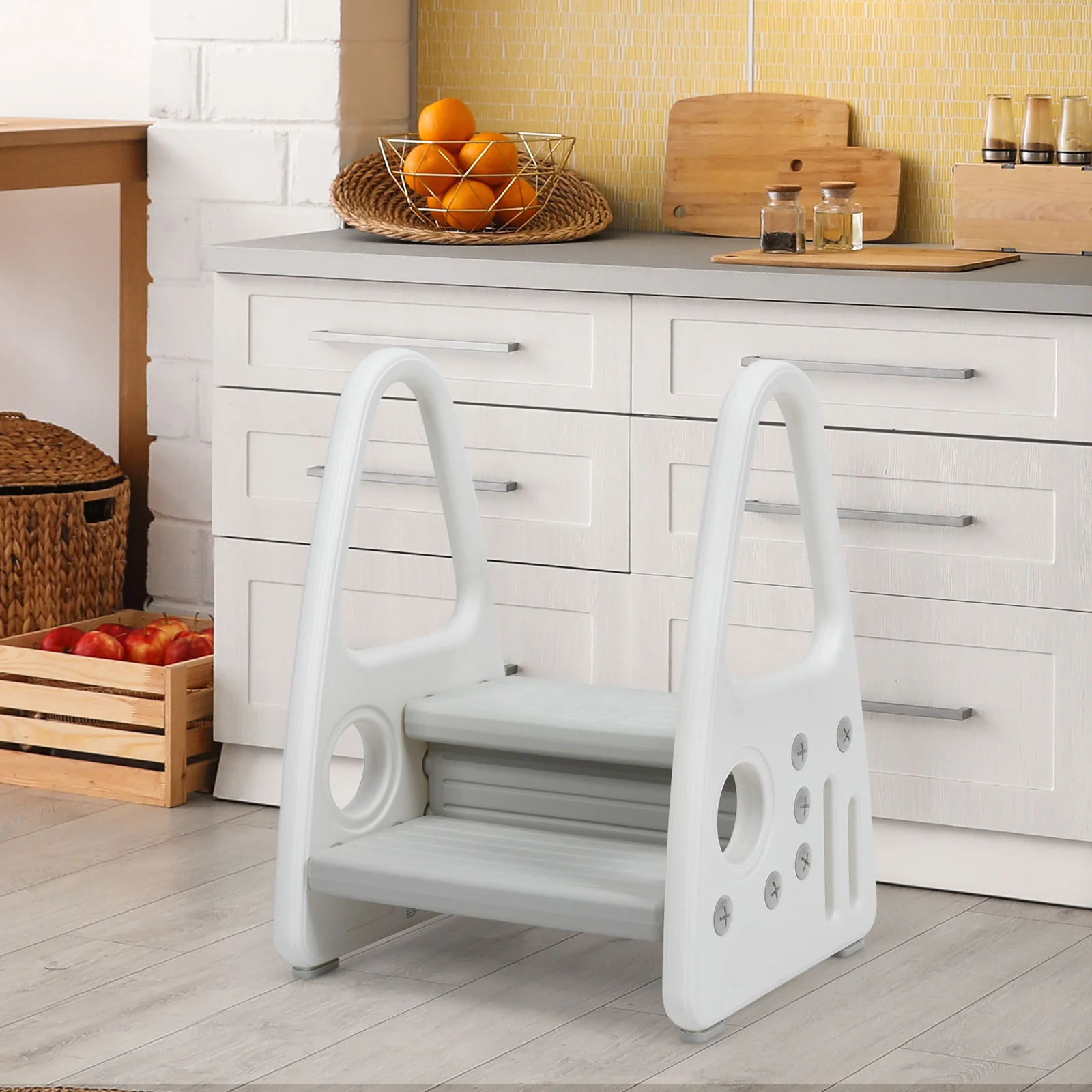 BABY JOY Kids Step Stool Toddler Step Ladder with Safety Handles & Non-Slip Steps, Holds up to 50 KG - Image 13