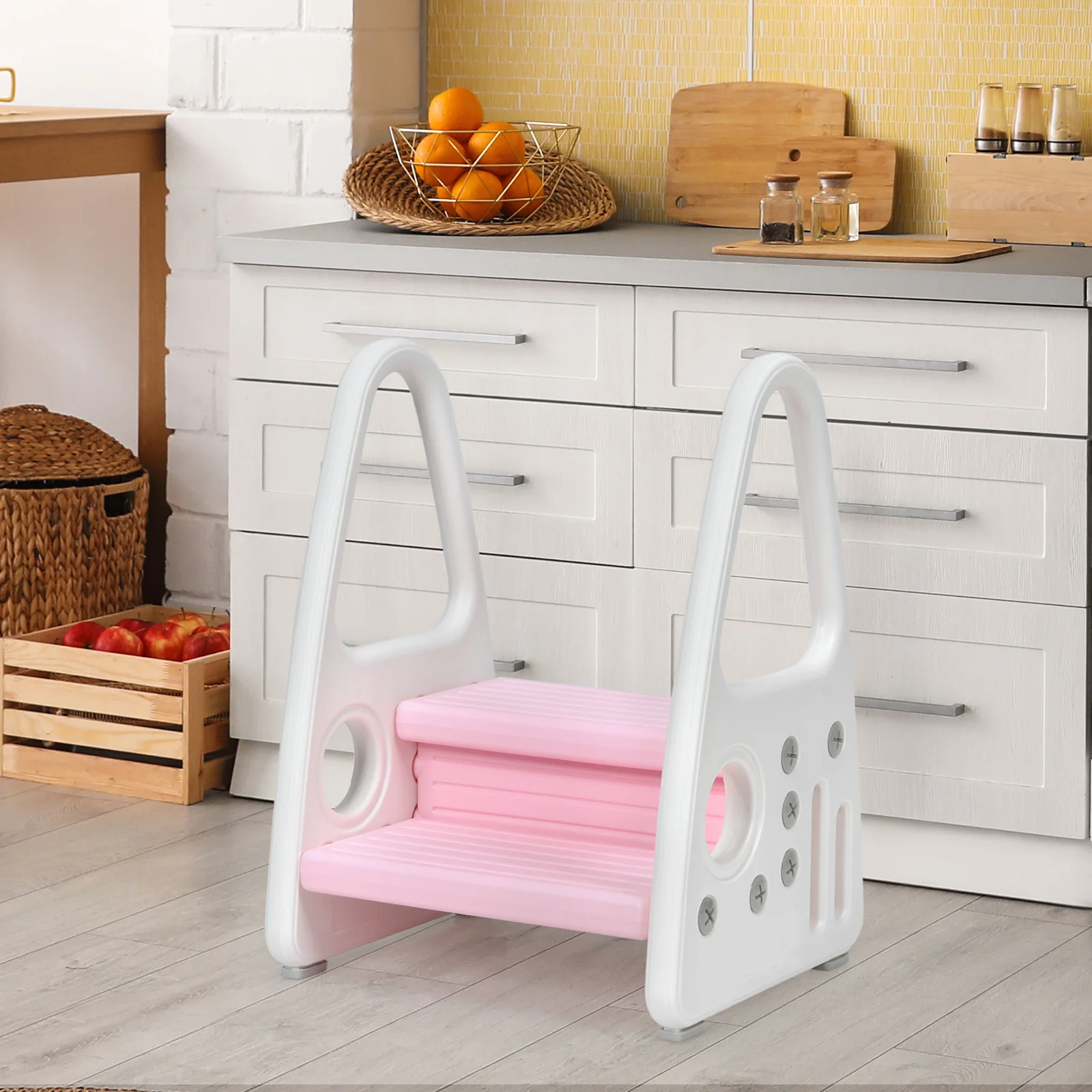 BABY JOY Kids Step Stool Toddler Step Ladder with Safety Handles & Non-Slip Steps, Holds up to 50 KG - Image 14