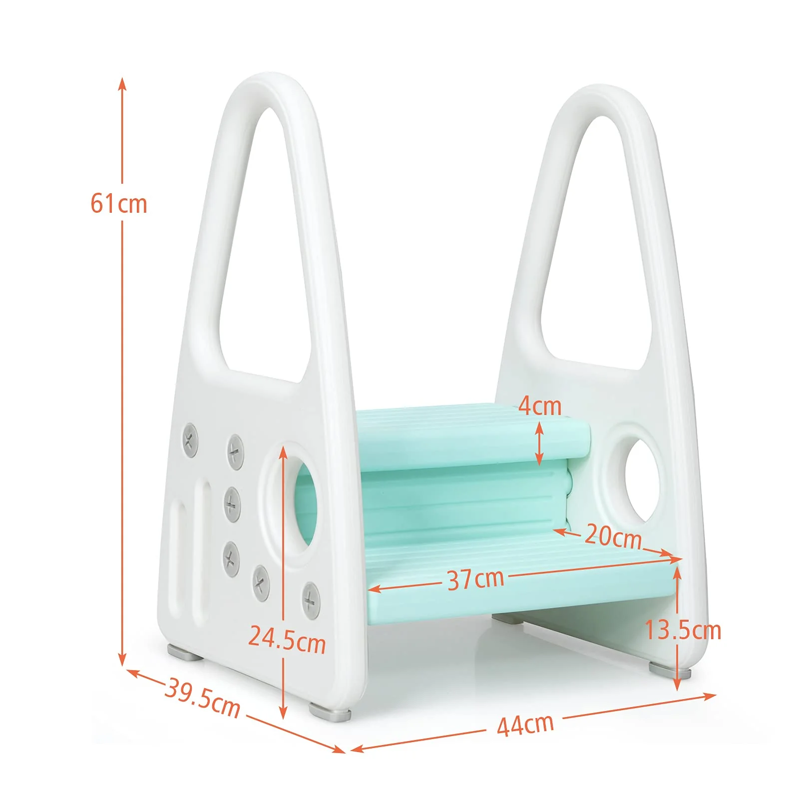 BABY JOY Kids Step Stool Toddler Step Ladder with Safety Handles & Non-Slip Steps, Holds up to 50 KG - Image 7