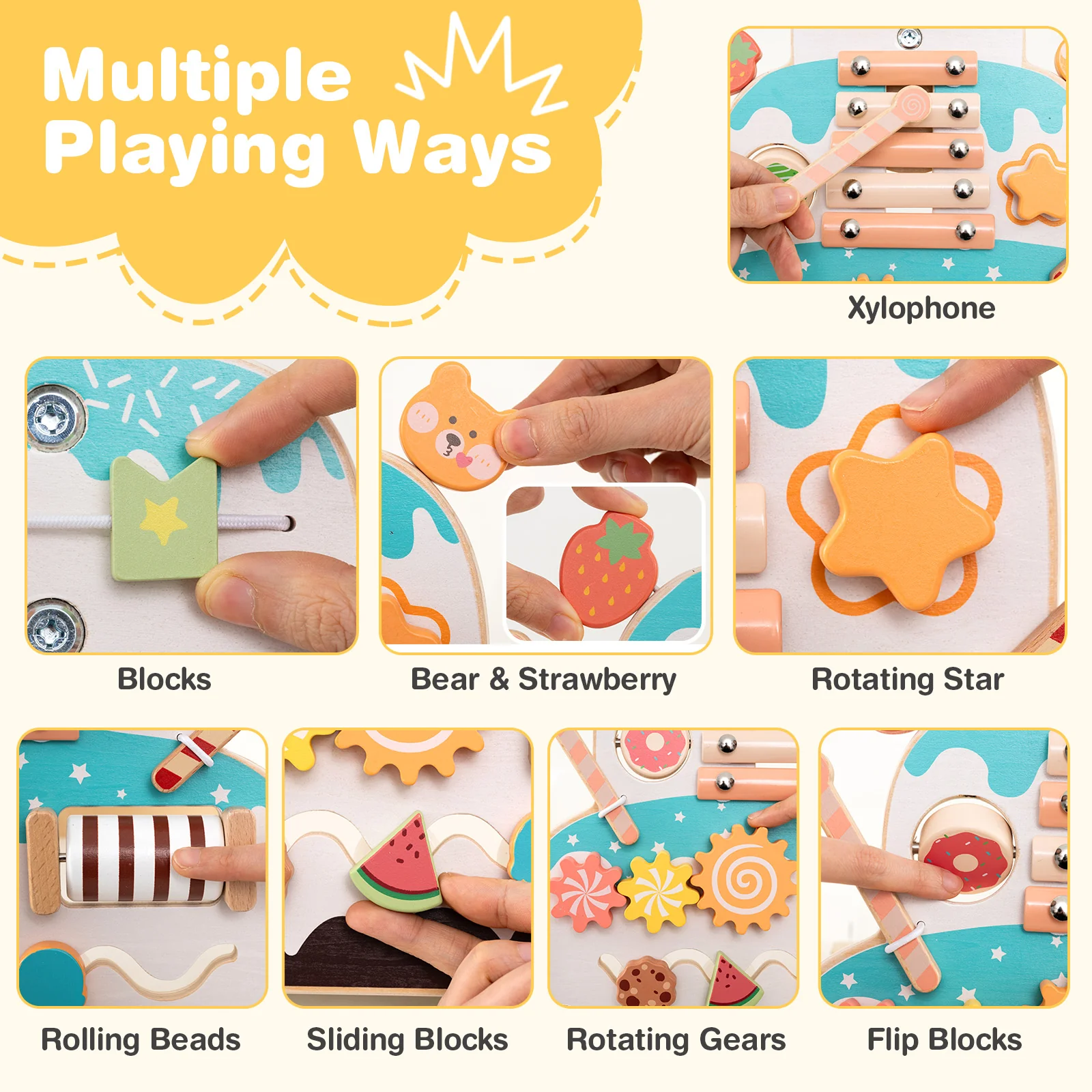 Baby Joy Montessori Wooden Baby Walker - Image 4