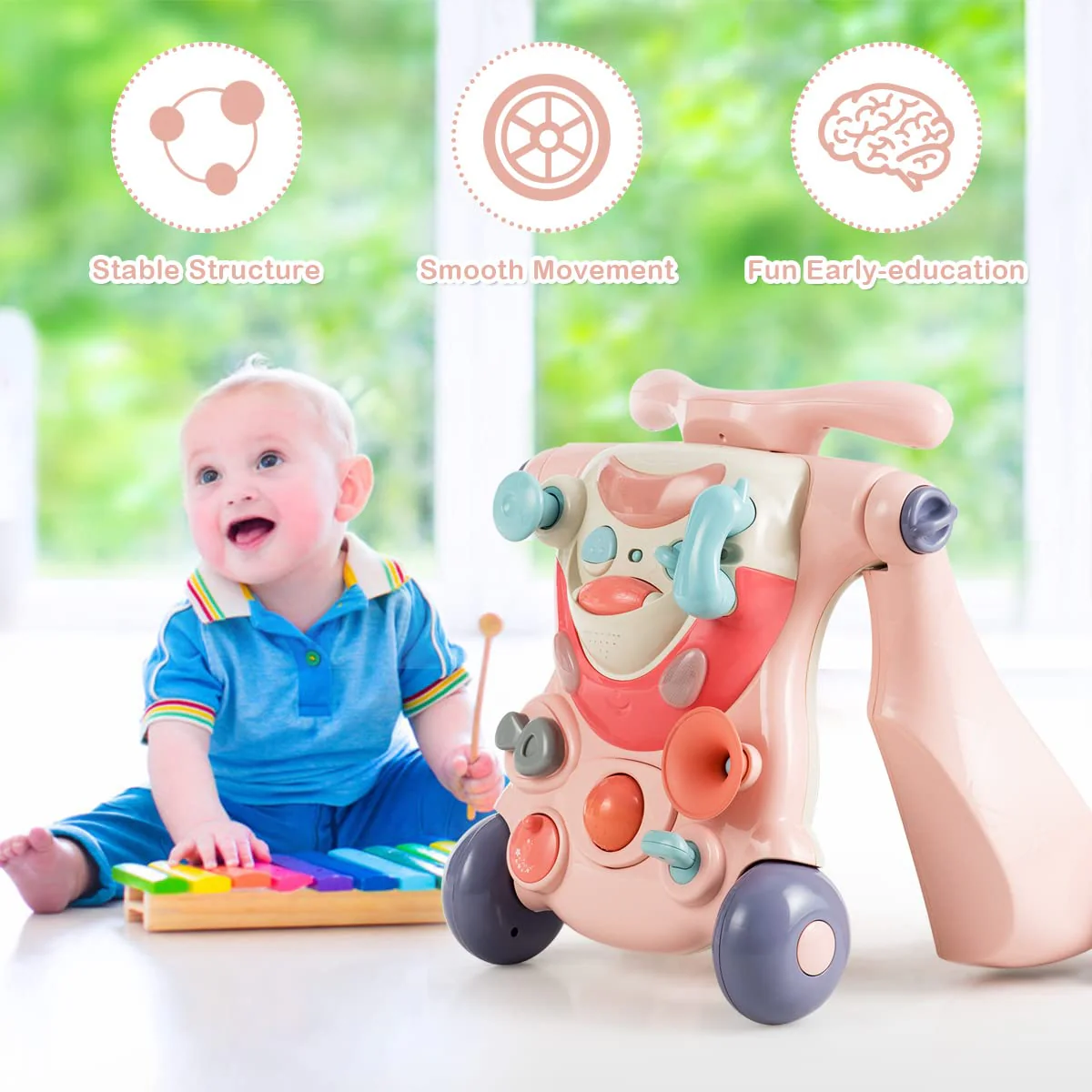 BABY JOY Sit to Stand Walker - Image 3