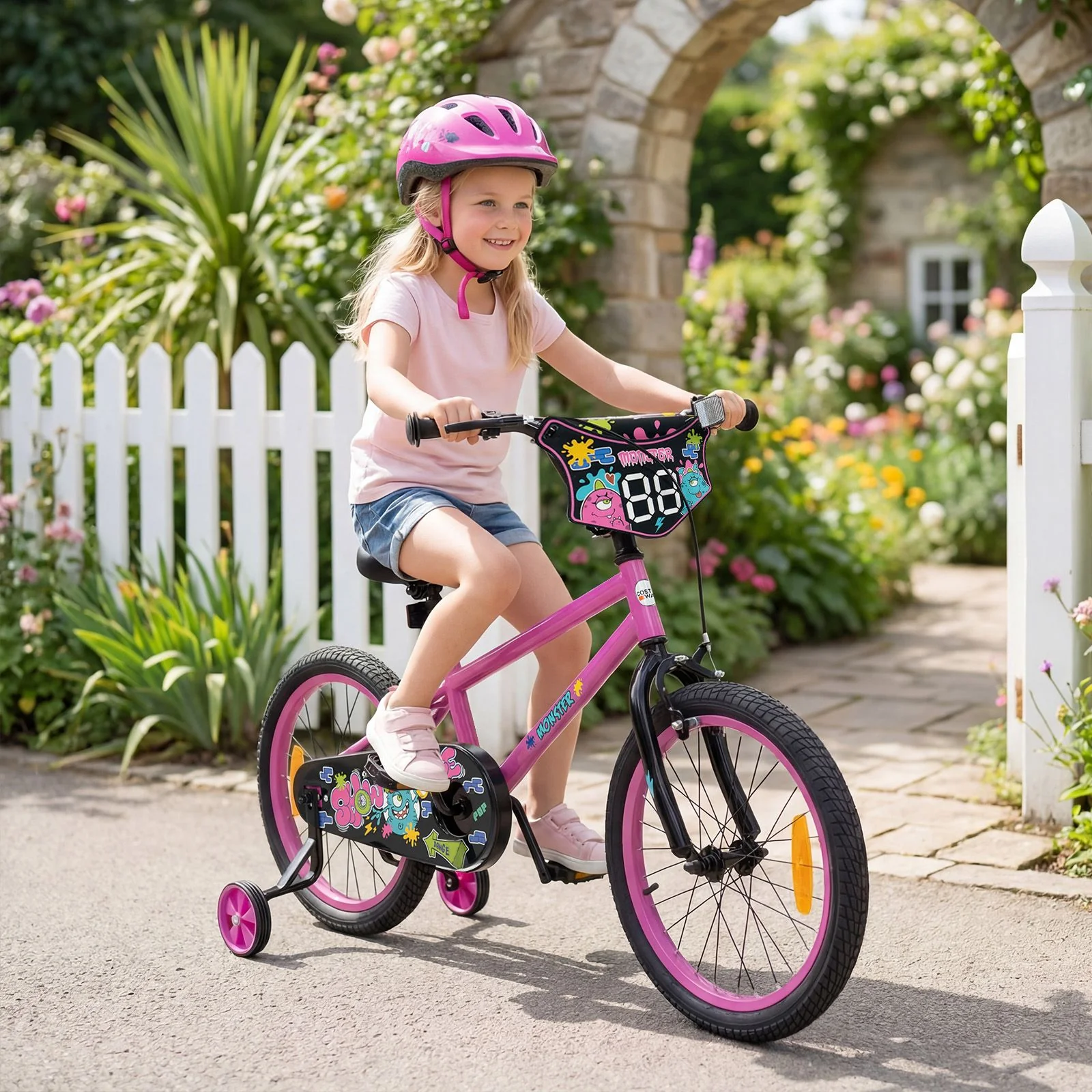 Children Bicycle with Handbrake and Height-Adjustable Seat for Boys and Girls - Image 2