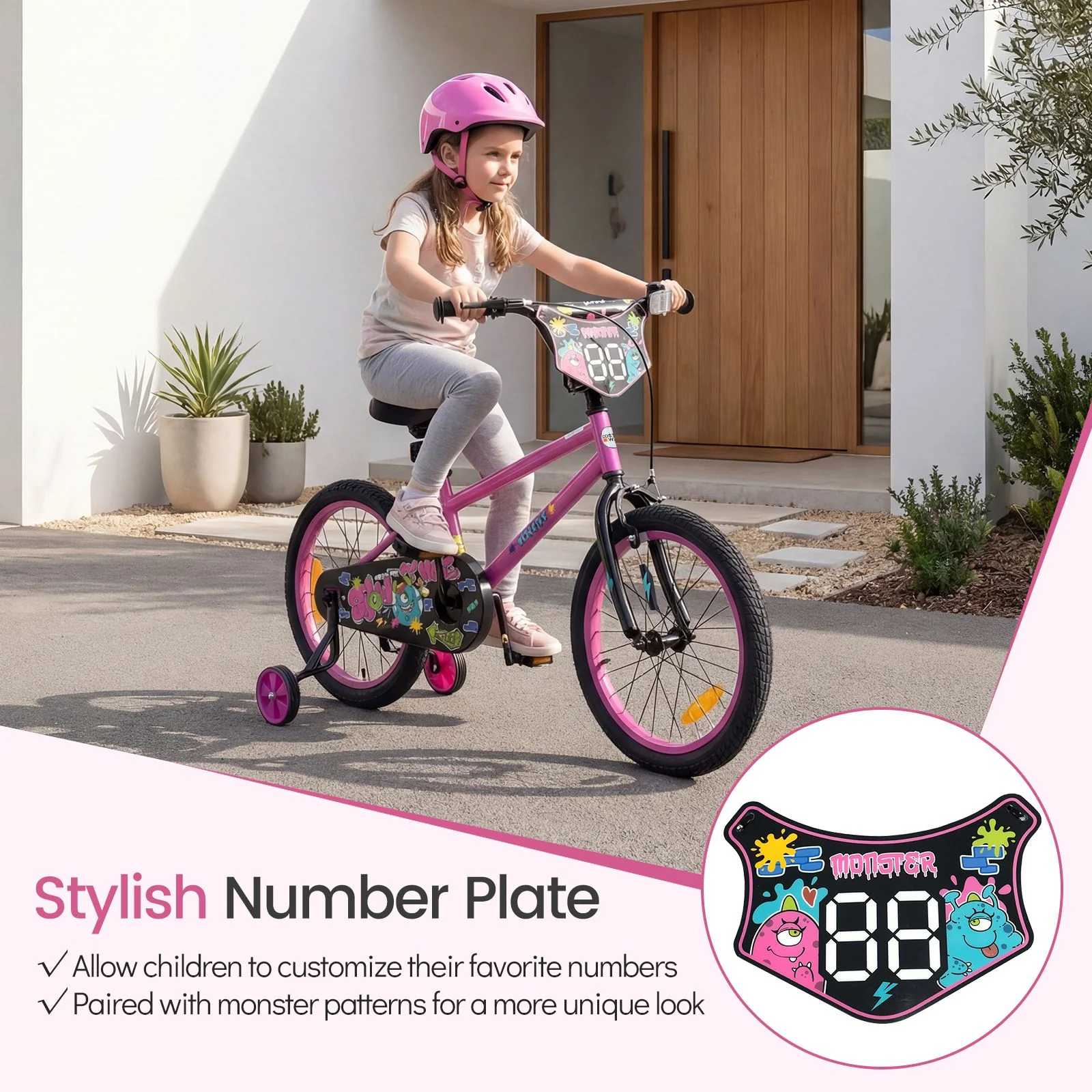 Children Bicycle with Handbrake and Height-Adjustable Seat for Boys and Girls - Image 9