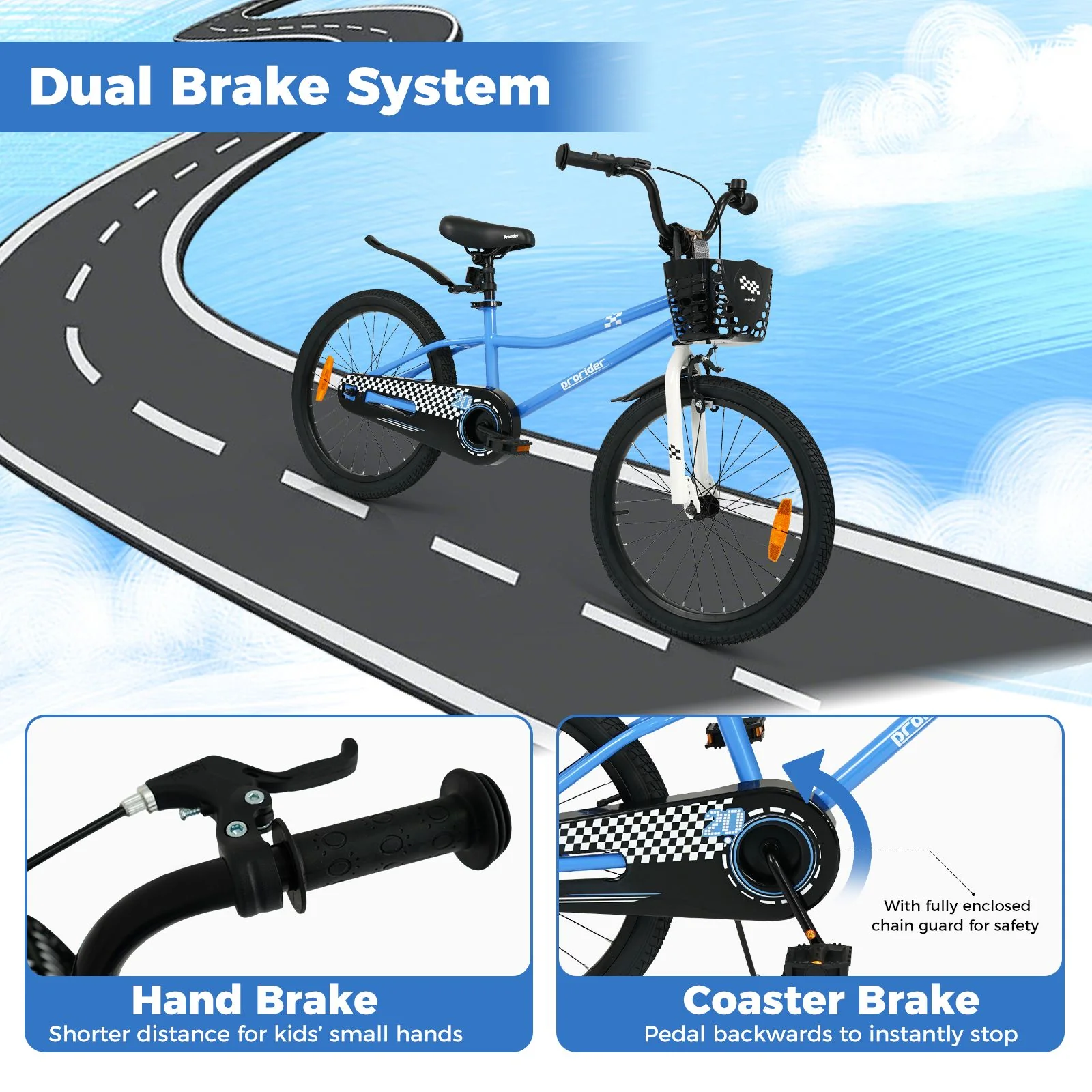 Children Training Bicycle with Handbrake and Coaster Brake - Image 4