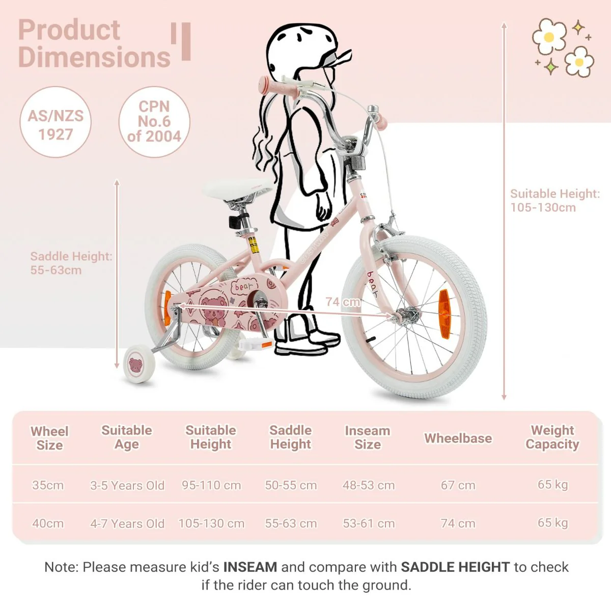Children Training Bike with Adjustable Handlebar and Seat - Image 12