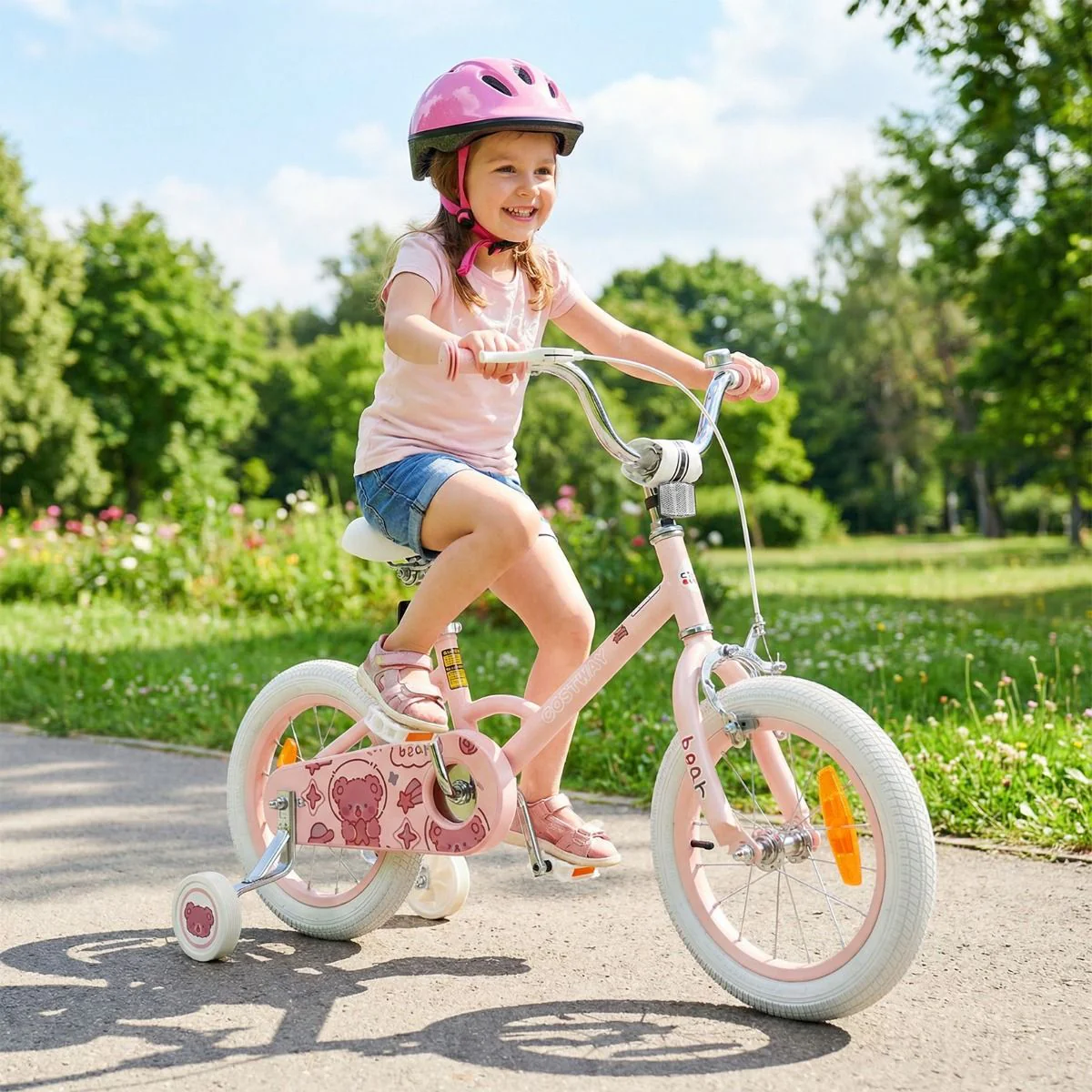 Children Training Bike with Adjustable Handlebar and Seat - Image 2