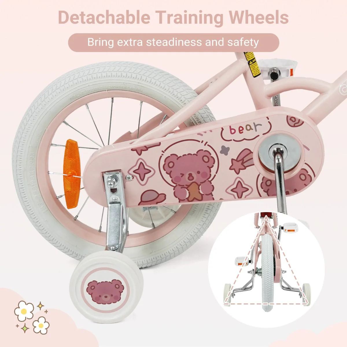 Children Training Bike with Adjustable Handlebar and Seat - Image 6