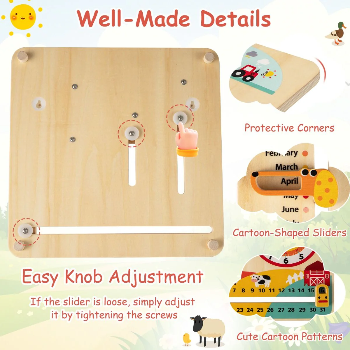 Educational Learning Clock Toy About Season and Weather - Image 8