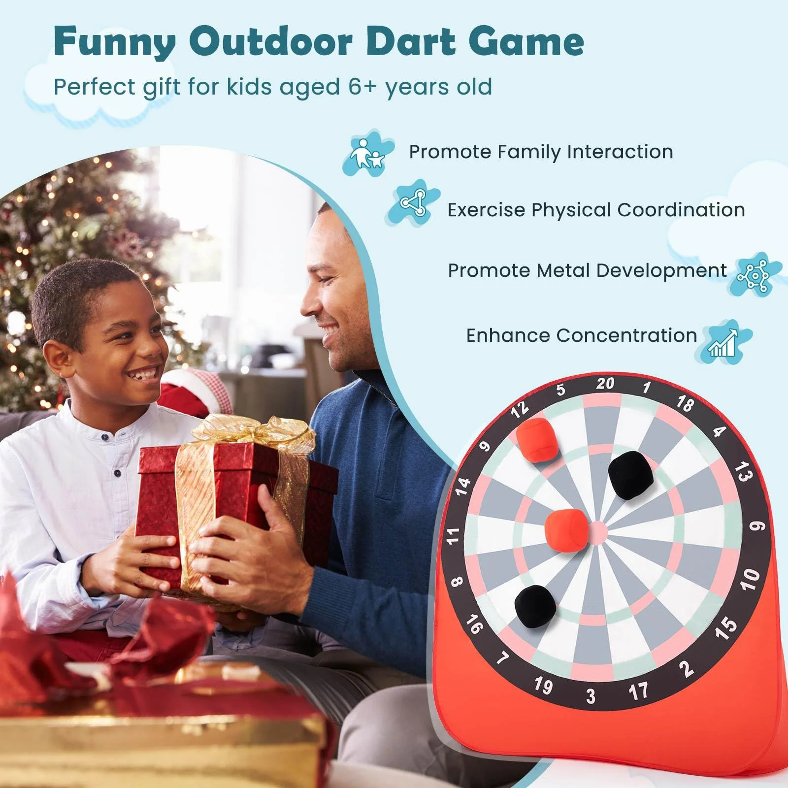 Foldable and Portable Large Dart Board for Kids - Image 6