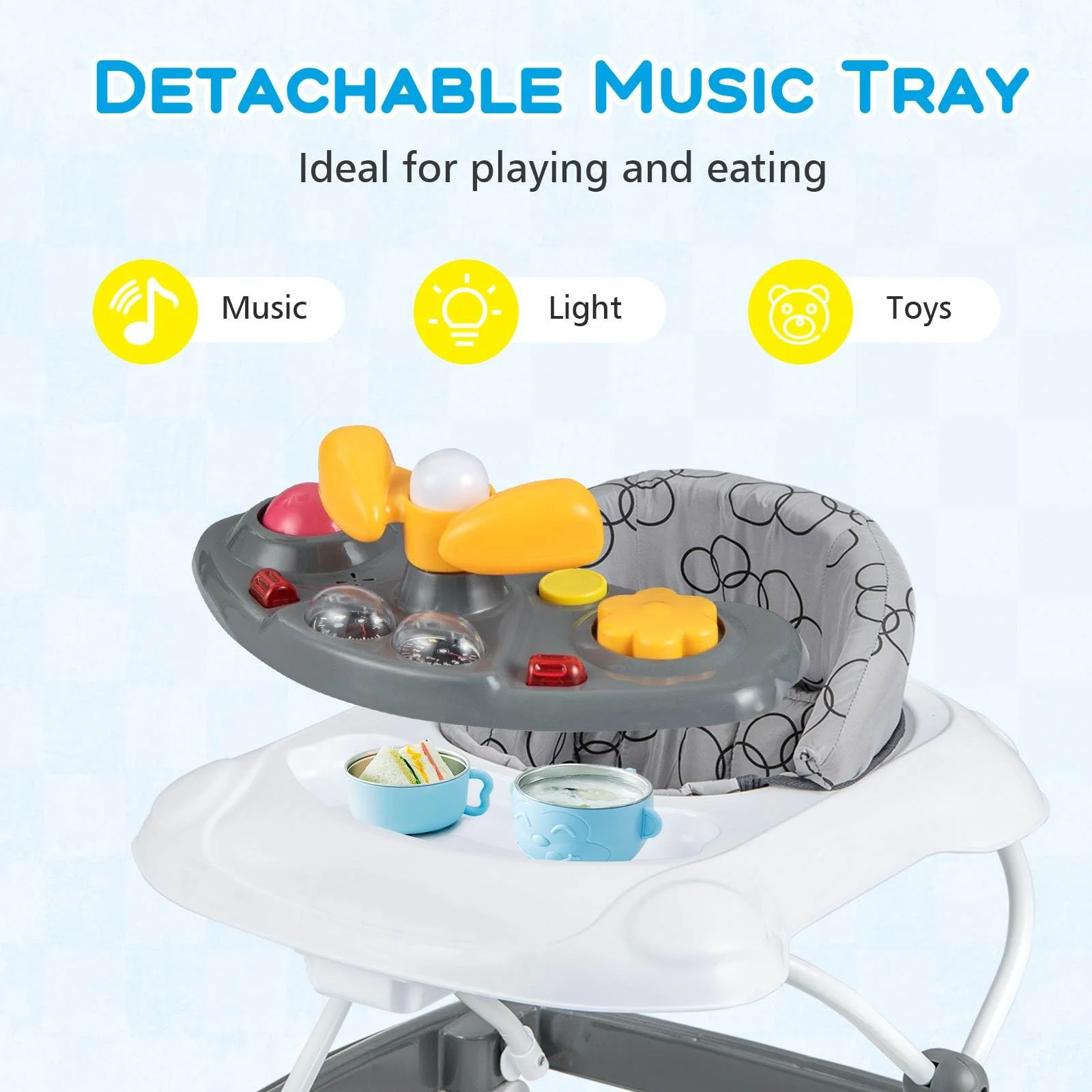 Foldable Baby Walker Toddler Activity Center Push Walker - Image 8