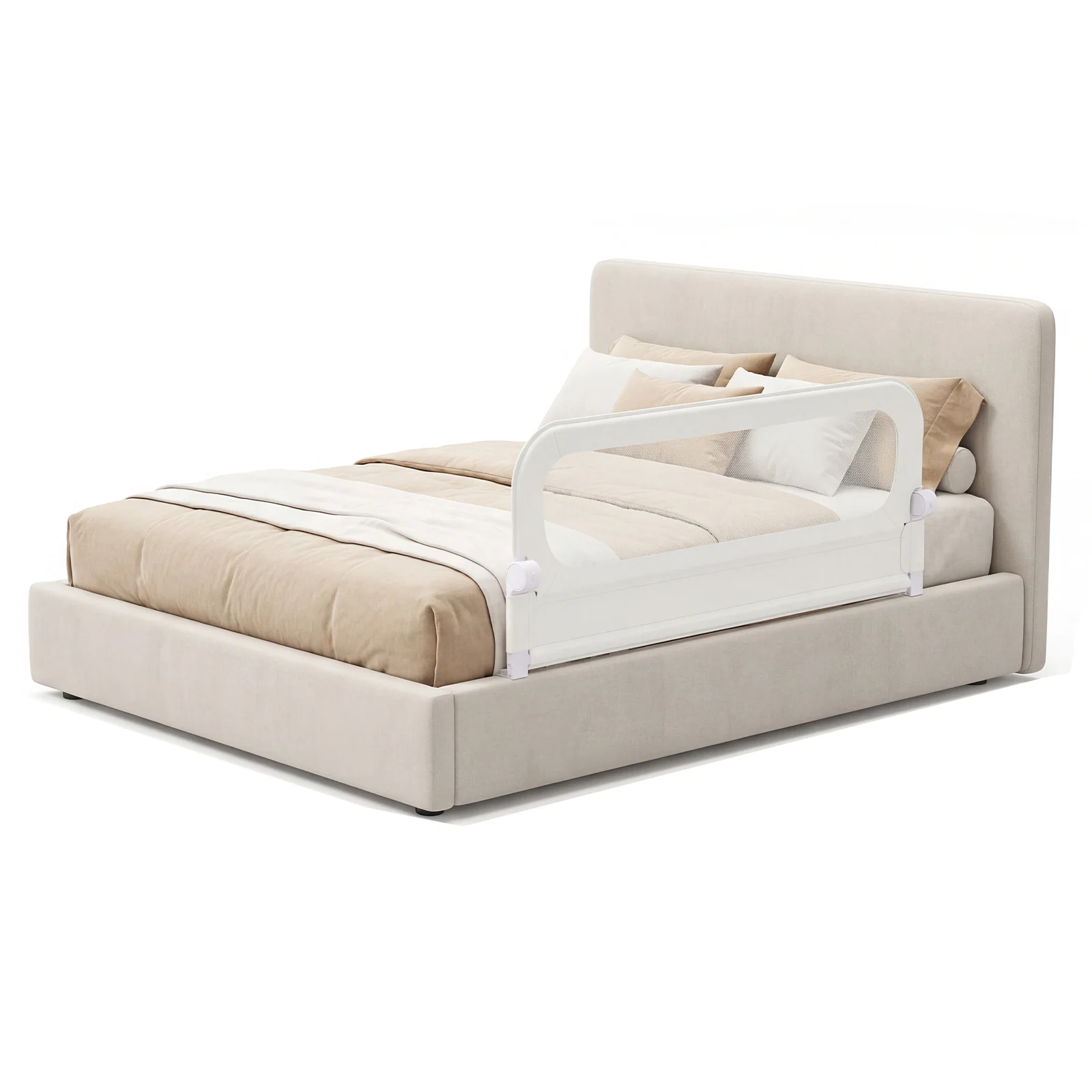 Foldable Bed Rail with Removable Oxford Fabric Cover and Robust U-shaped Base - Image 10
