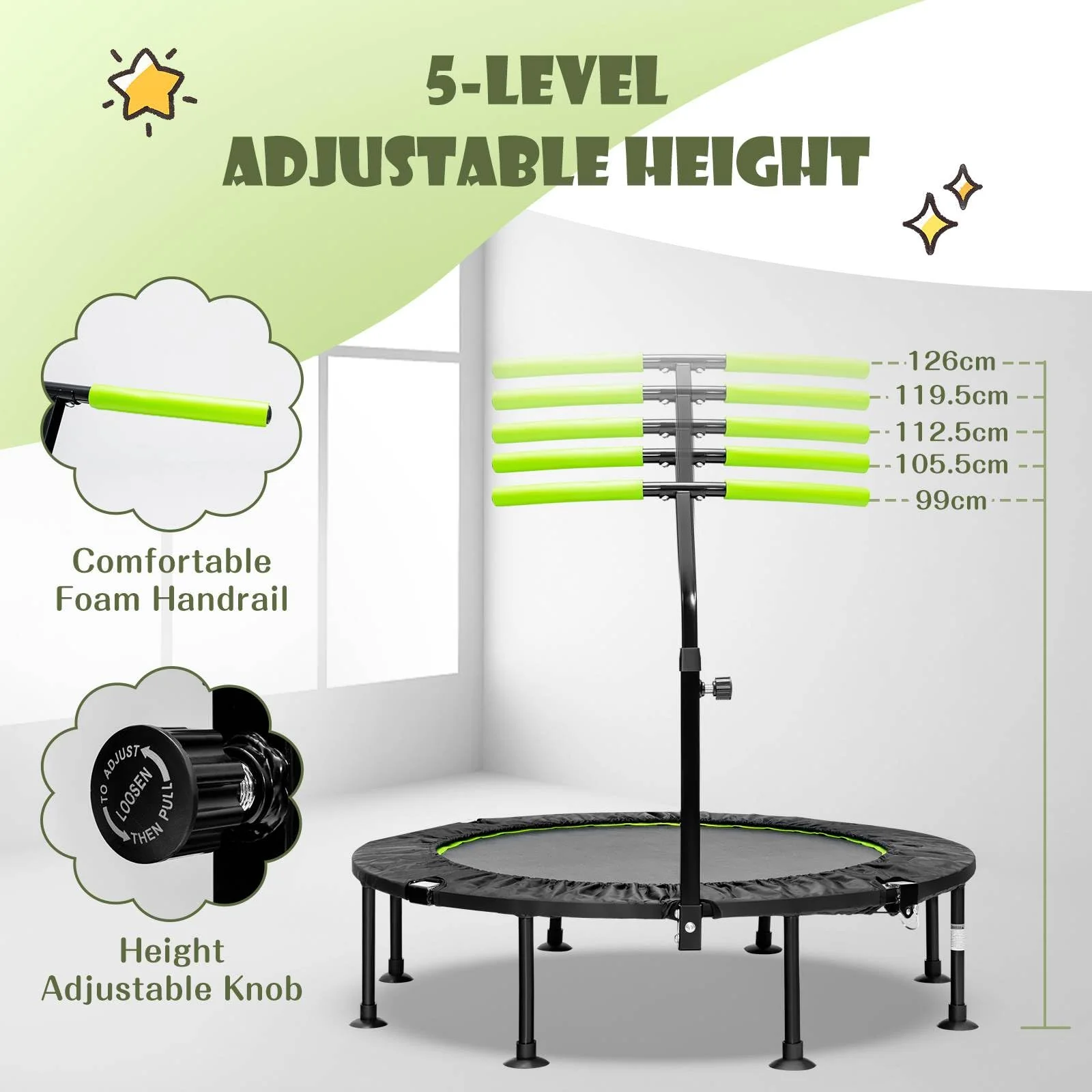 Foldable Mini Trampoline, Indoor Exercise Trampoline - Image 4