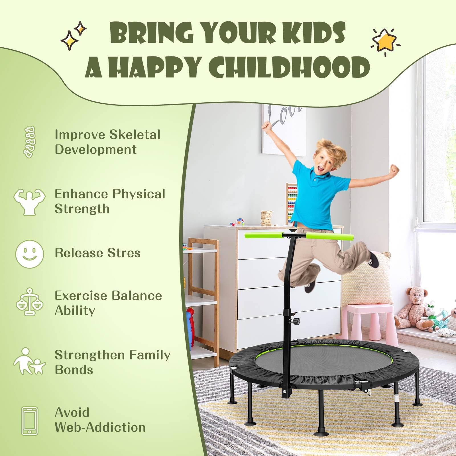 Foldable Mini Trampoline, Indoor Exercise Trampoline - Image 8