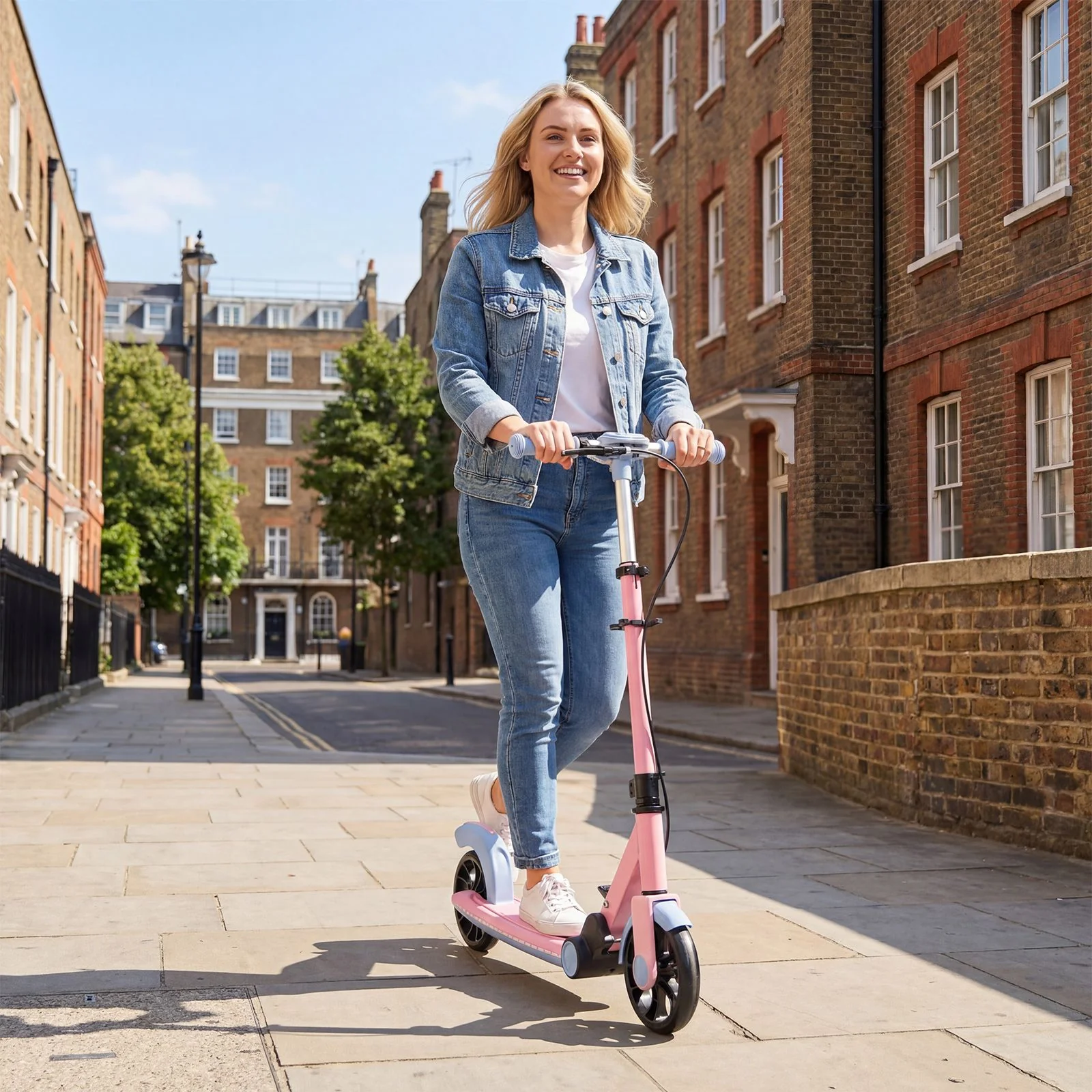 Foldable Scooter with 2 Light-up Wheels and 3-Height Adjustable Handle - Image 3