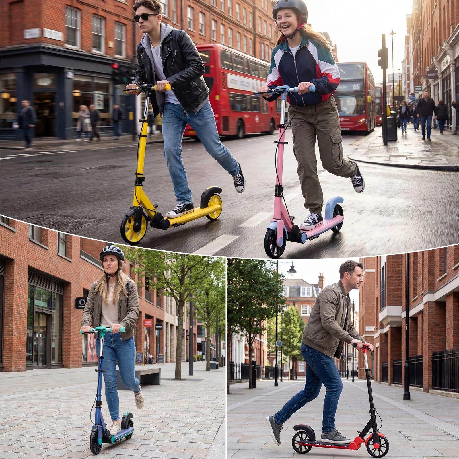 Foldable Scooter with 2 Light-up Wheels and 3-Height Adjustable Handle - Image 5