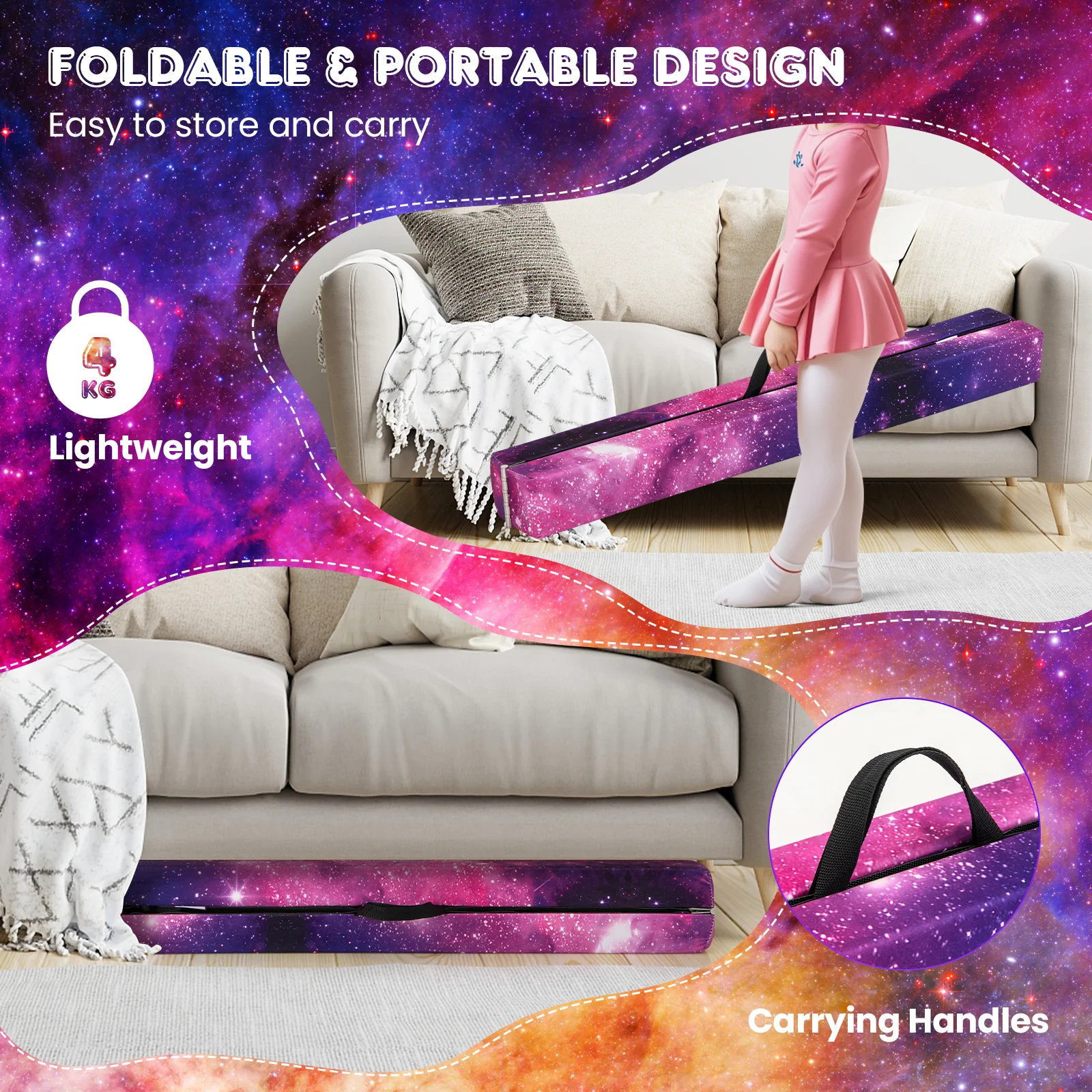 Folding Balance Beam, Portable Gymnastic Beam - Image 7