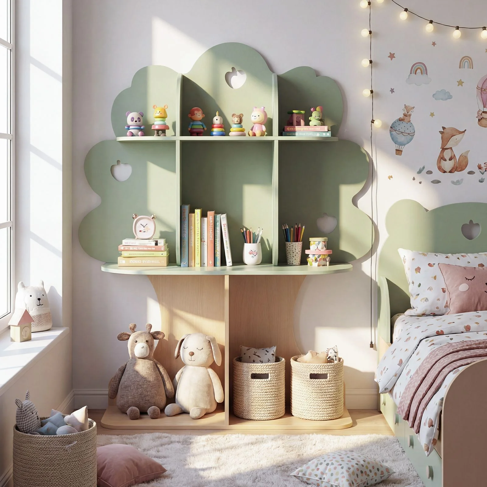 Freestanding Bookcase with Open Shelves for Reading Nook for kids - Image 2