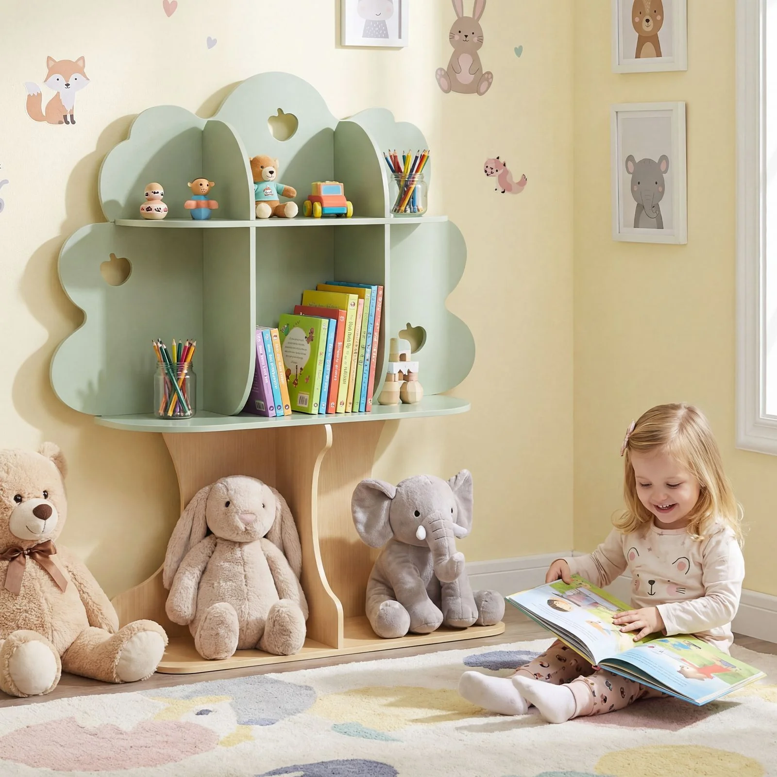 Freestanding Bookcase with Open Shelves for Reading Nook for kids - Image 3