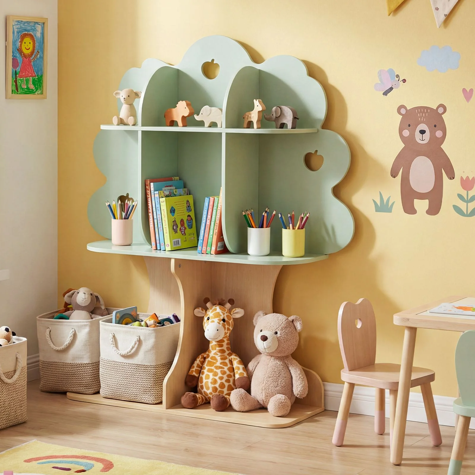Freestanding Bookcase with Open Shelves for Reading Nook for kids - Image 4