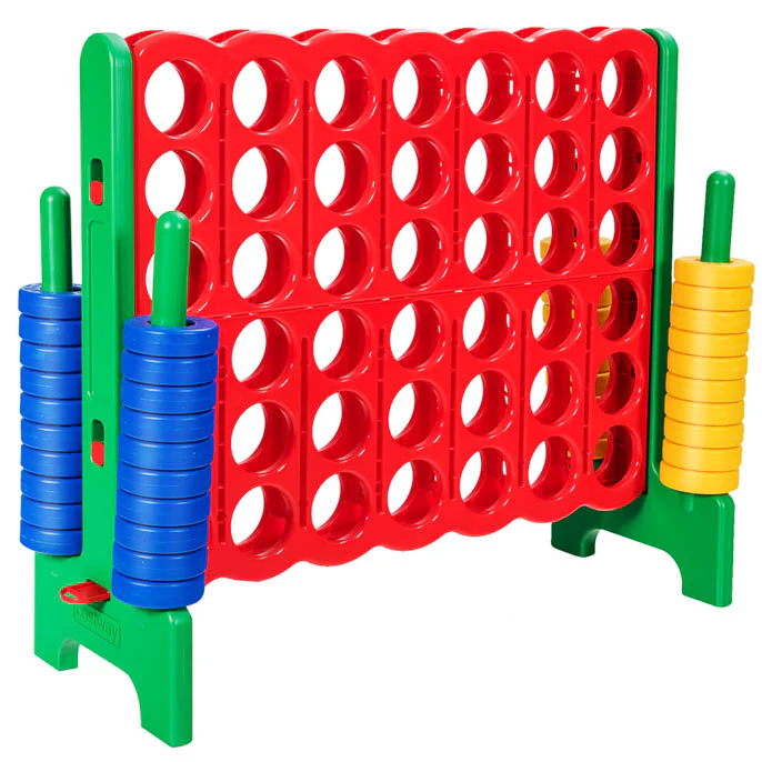 Giant Connect 4 in A Row with 42 Jumbo Rings for Garden & Beach - Image 9