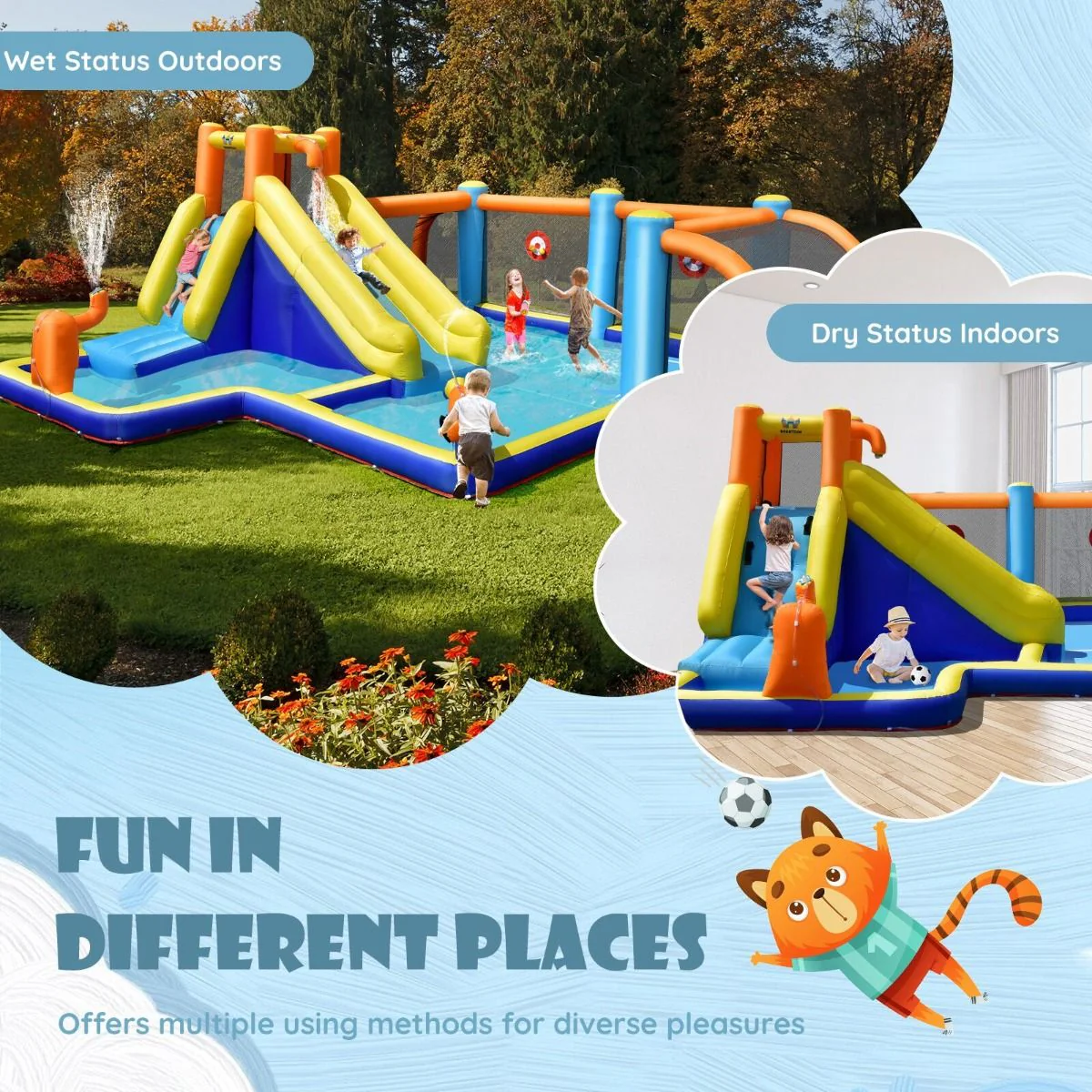 Giant Soccer-Themed Inflatable Water Slide with Splash Pool - Image 5