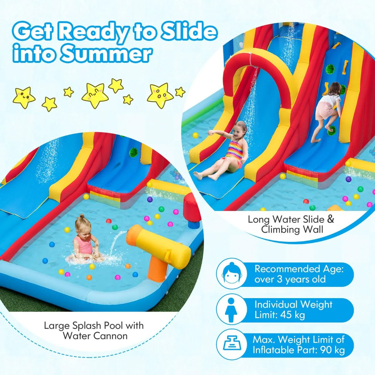 Giant Water Park with Long Slide and Climbing Wall - Image 6