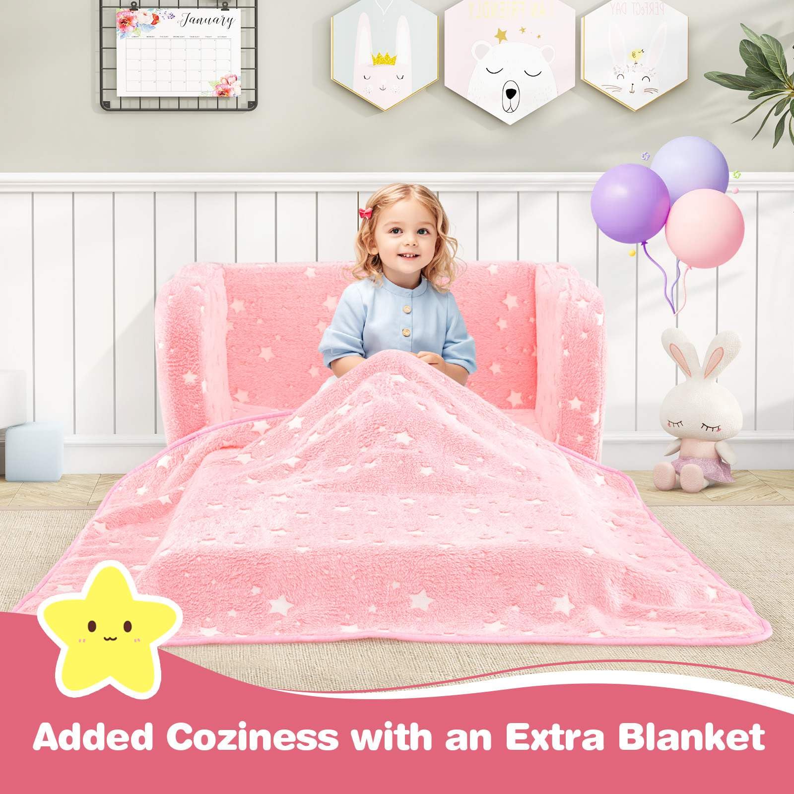 Glow in The Dark Toddler Chair with Blanket - Image 5