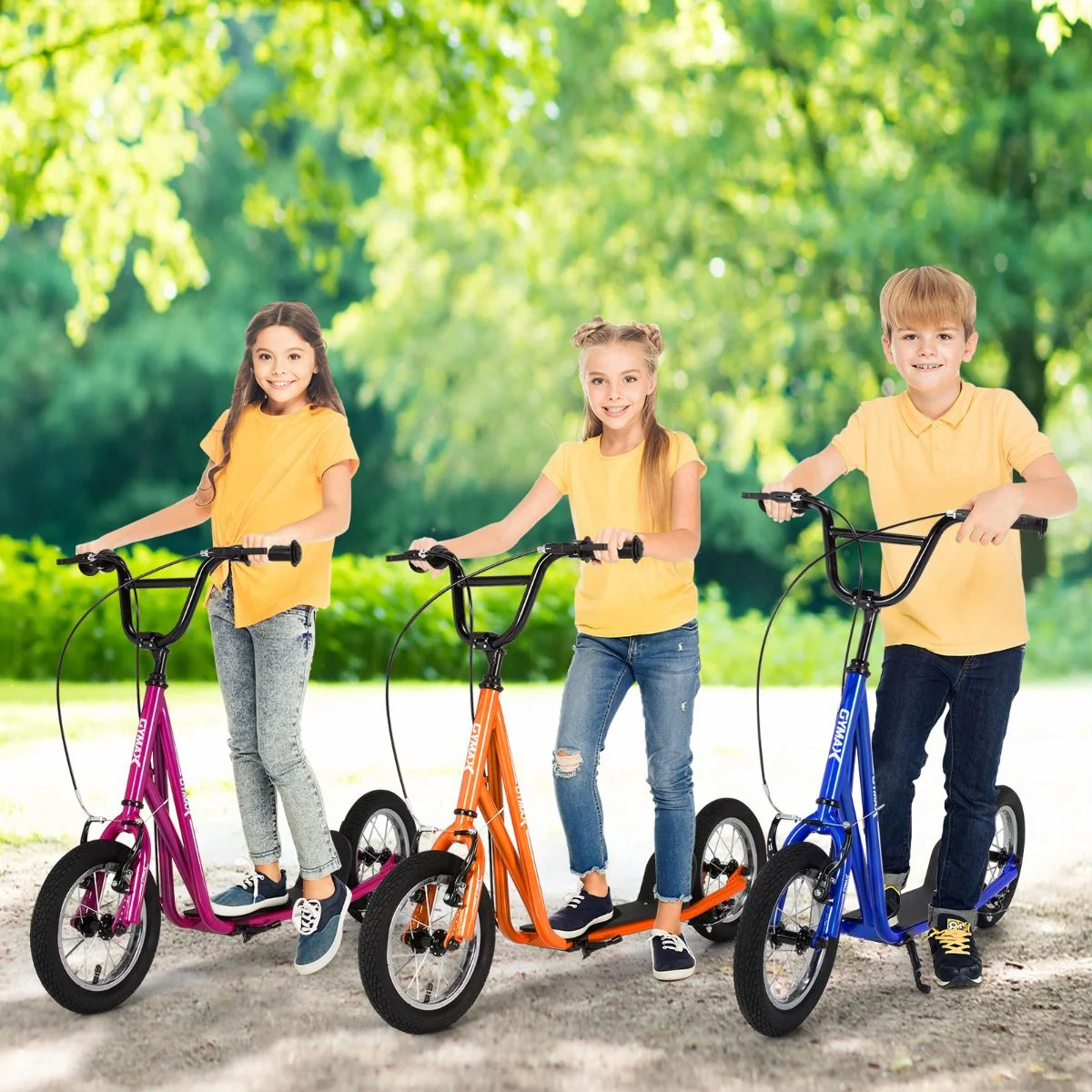Height Adjustable Youth Scooter with 2 V-Type Handbrakes for Kids 8-12 - Image 2