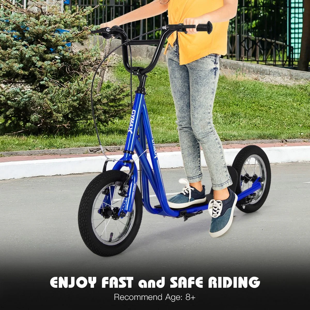 Height Adjustable Youth Scooter with 2 V-Type Handbrakes for Kids 8-12 - Image 6