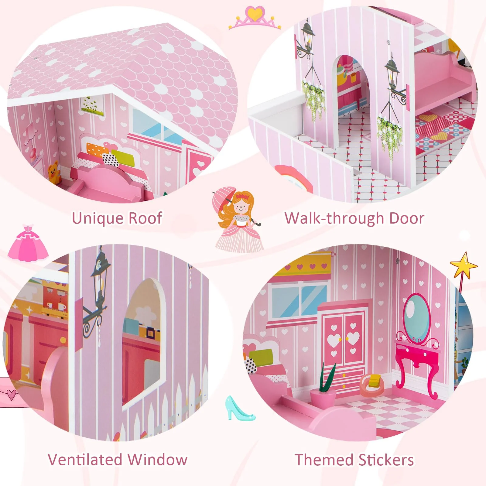HOENY Joy Kids Wooden Dollhouse - Image 7