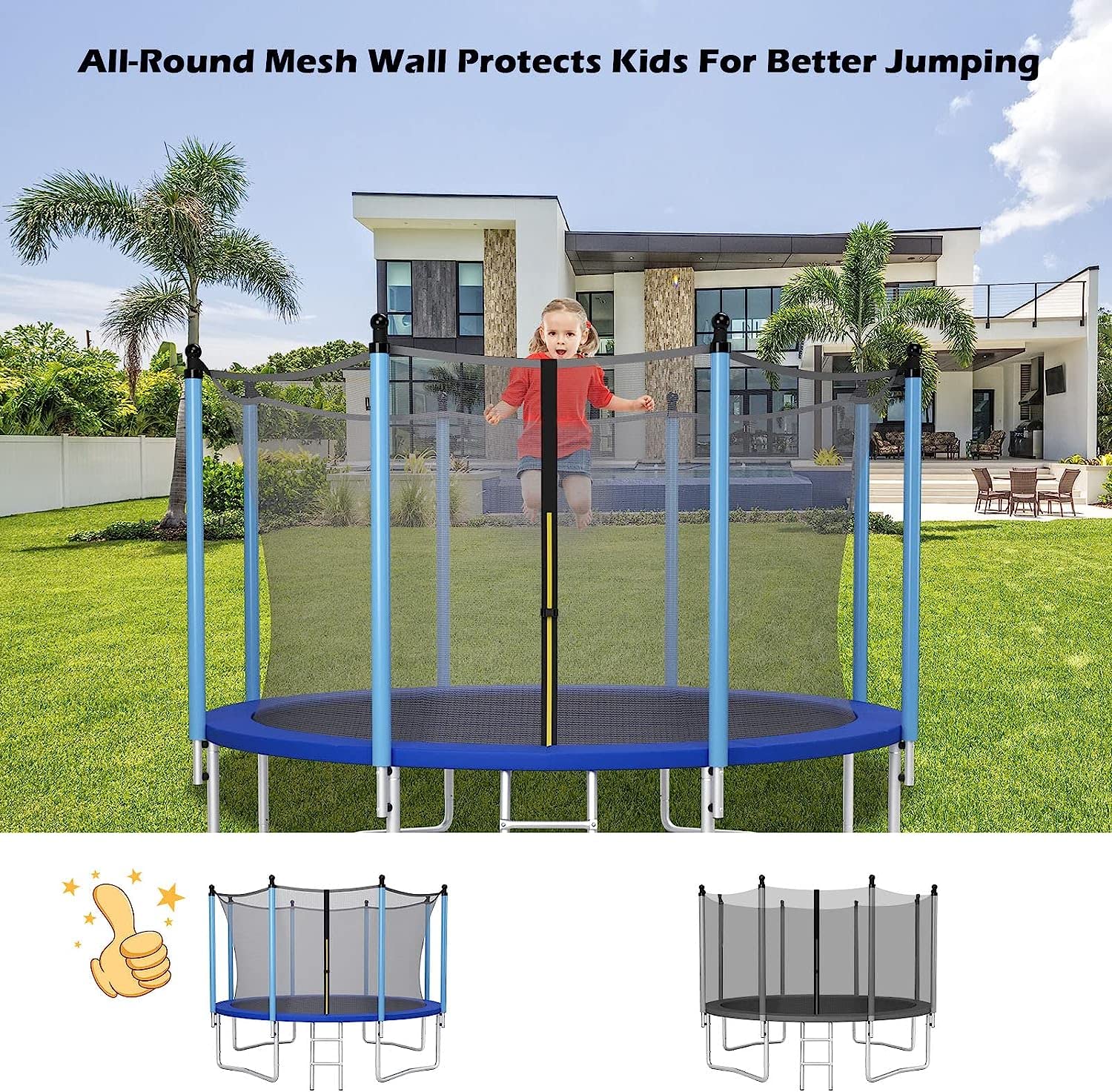 HONEY JOY 10/12/14FT Trampoline Safety Net - Image 2