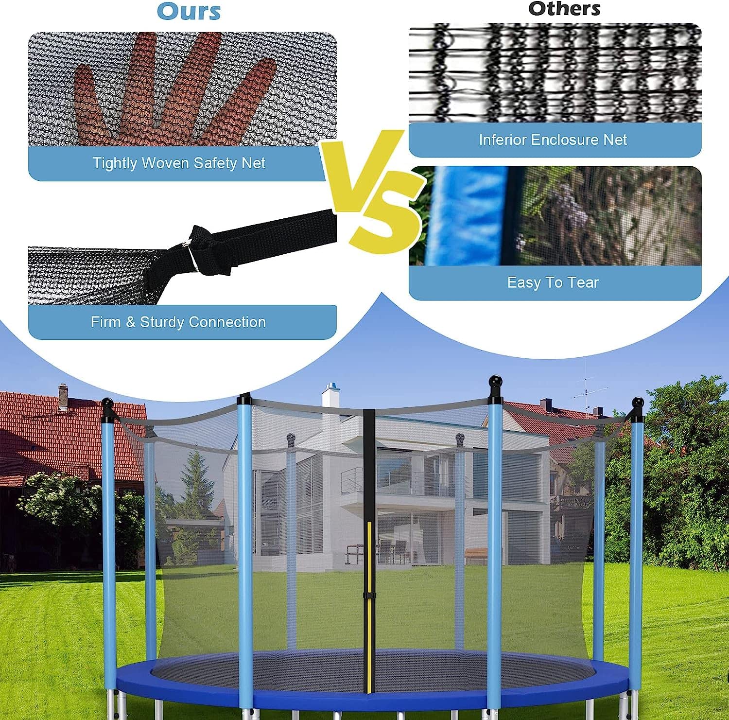 HONEY JOY 10/12/14FT Trampoline Safety Net - Image 3