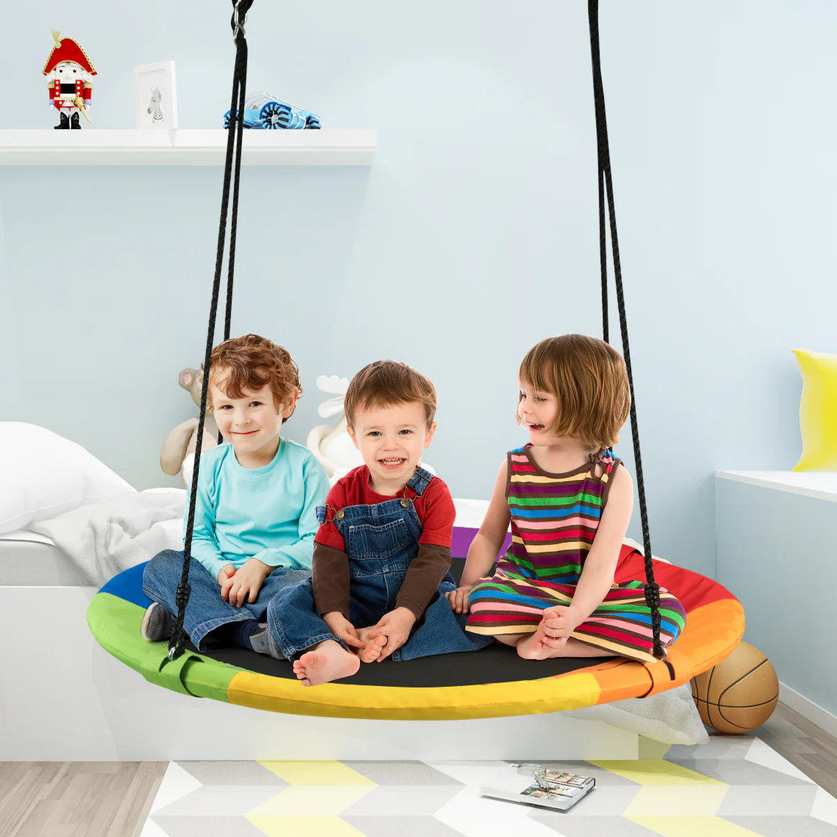 HONEY JOY 100cm Flying Saucer Tree Swing - Image 12