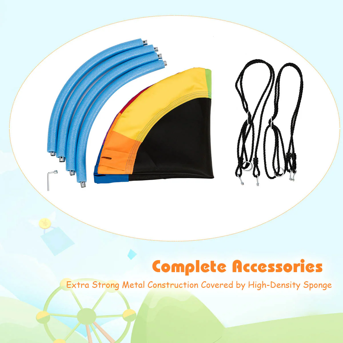 HONEY JOY 100cm Flying Saucer Tree Swing - Image 17