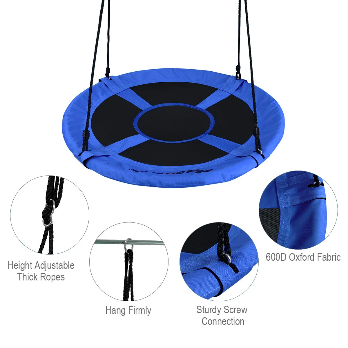 HONEY JOY 100cm Flying Saucer Tree Swing - Image 4