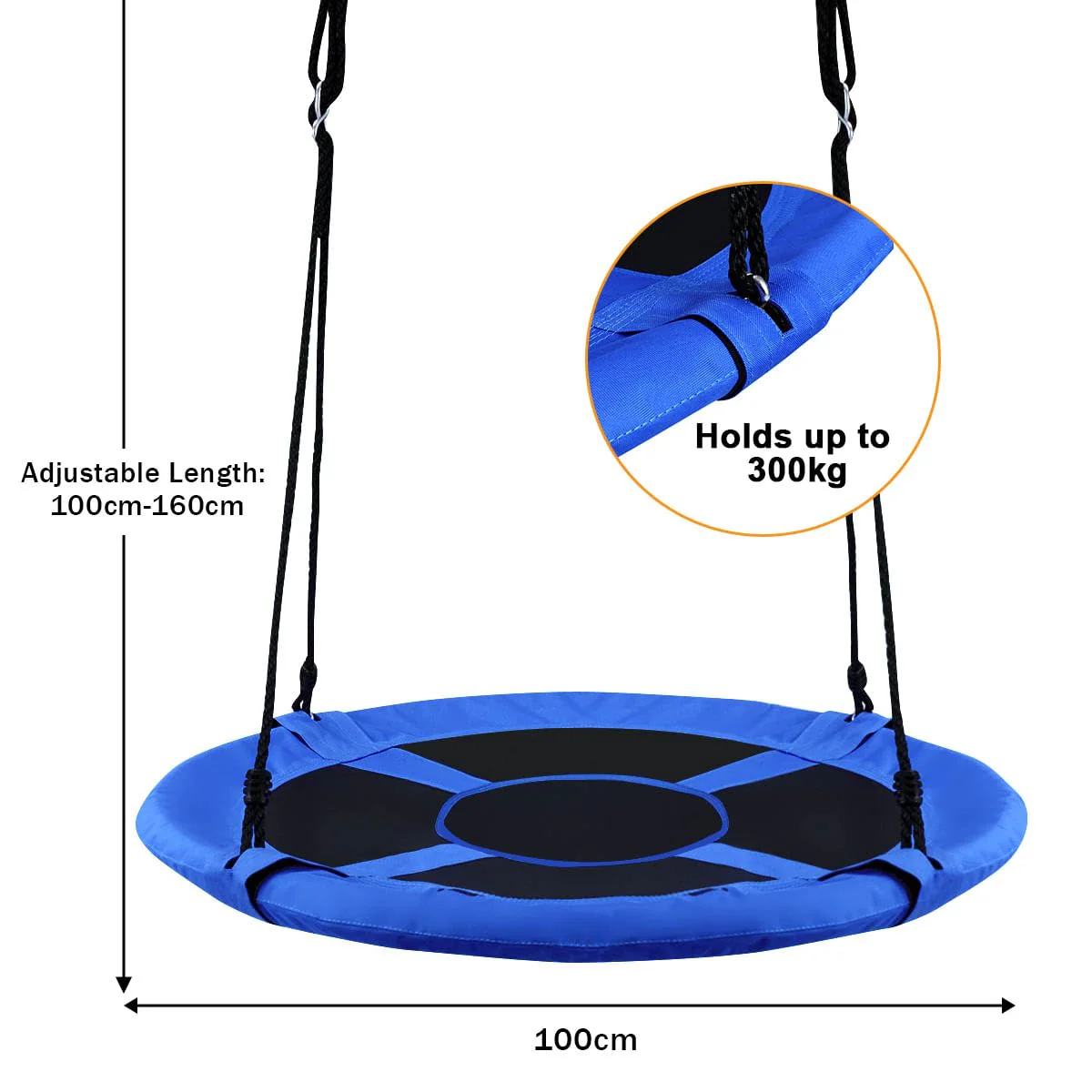HONEY JOY 100cm Flying Saucer Tree Swing - Image 8