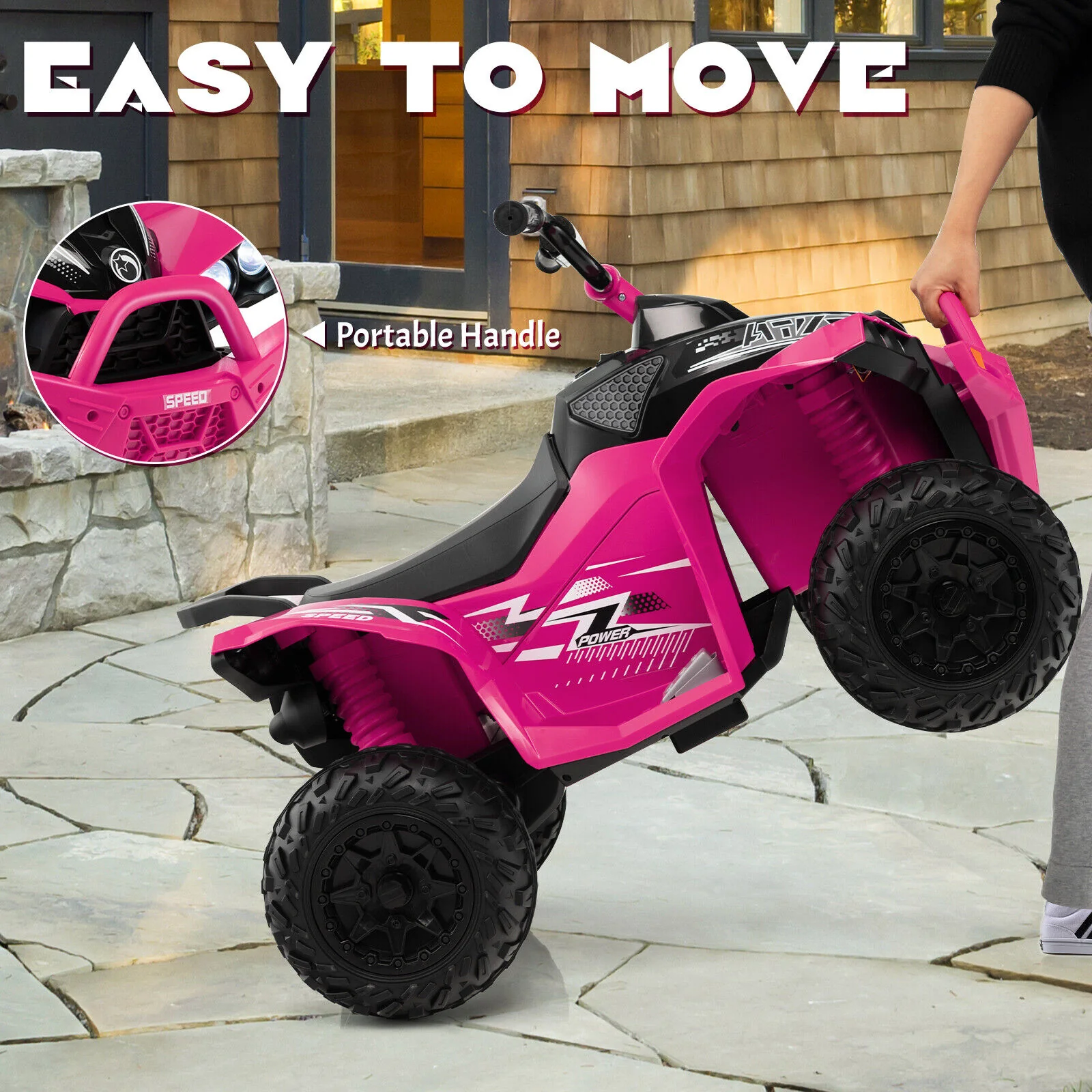 HONEY JOY 12V Kids Ride On ATV Battery Powered Vehicle Children Ride On Toys - Image 5