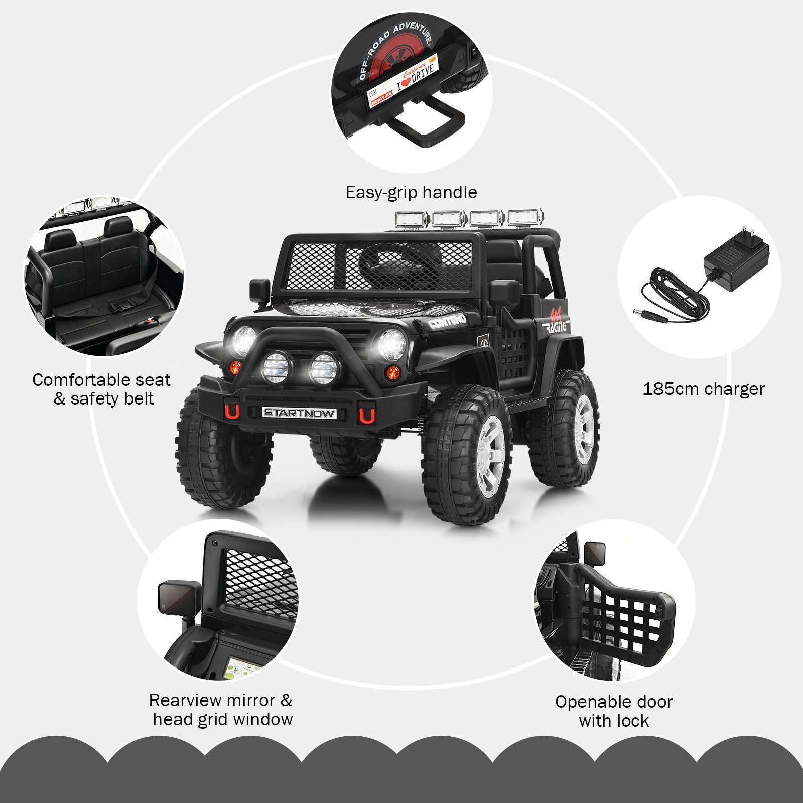 HONEY JOY 12V Kids Ride-On Car Electric Children Ride-On Truck Remote Control - Image 5