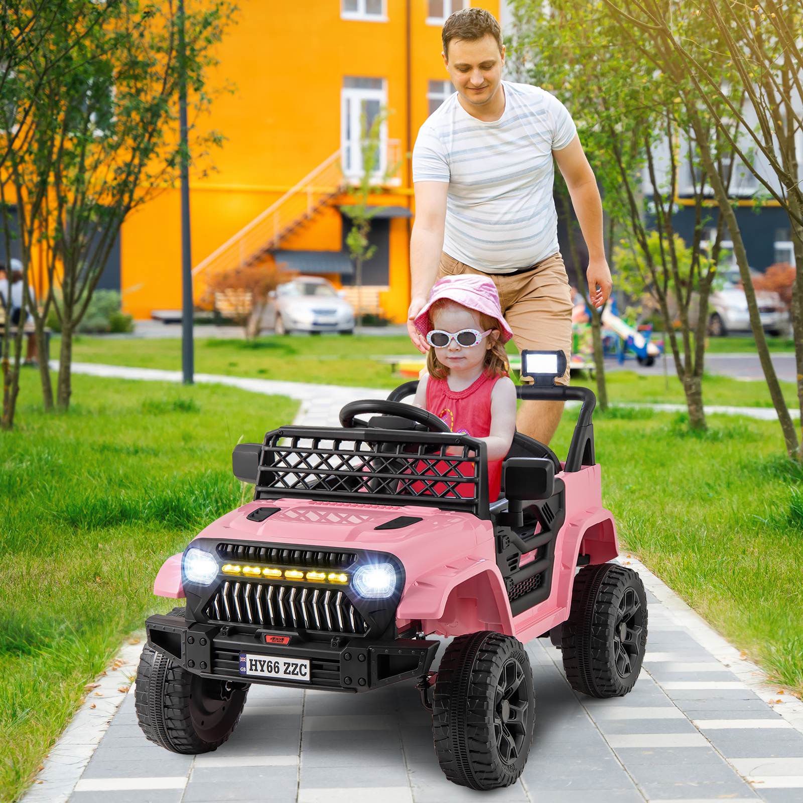 12V Kids Ride on Car Jeep, Dual Motor Toddler Electric Vehicle Truck - Image 11