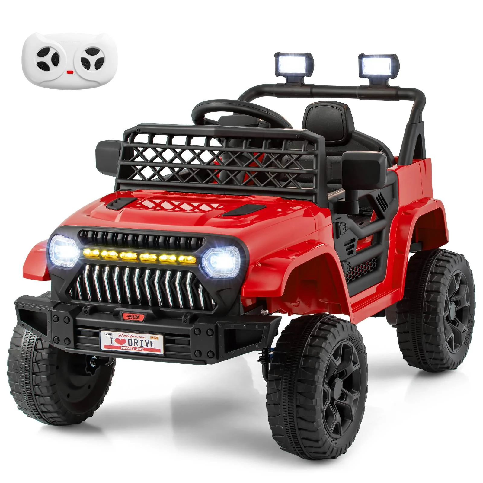 12V Kids Ride on Car Jeep, Dual Motor Toddler Electric Vehicle Truck - Image 12