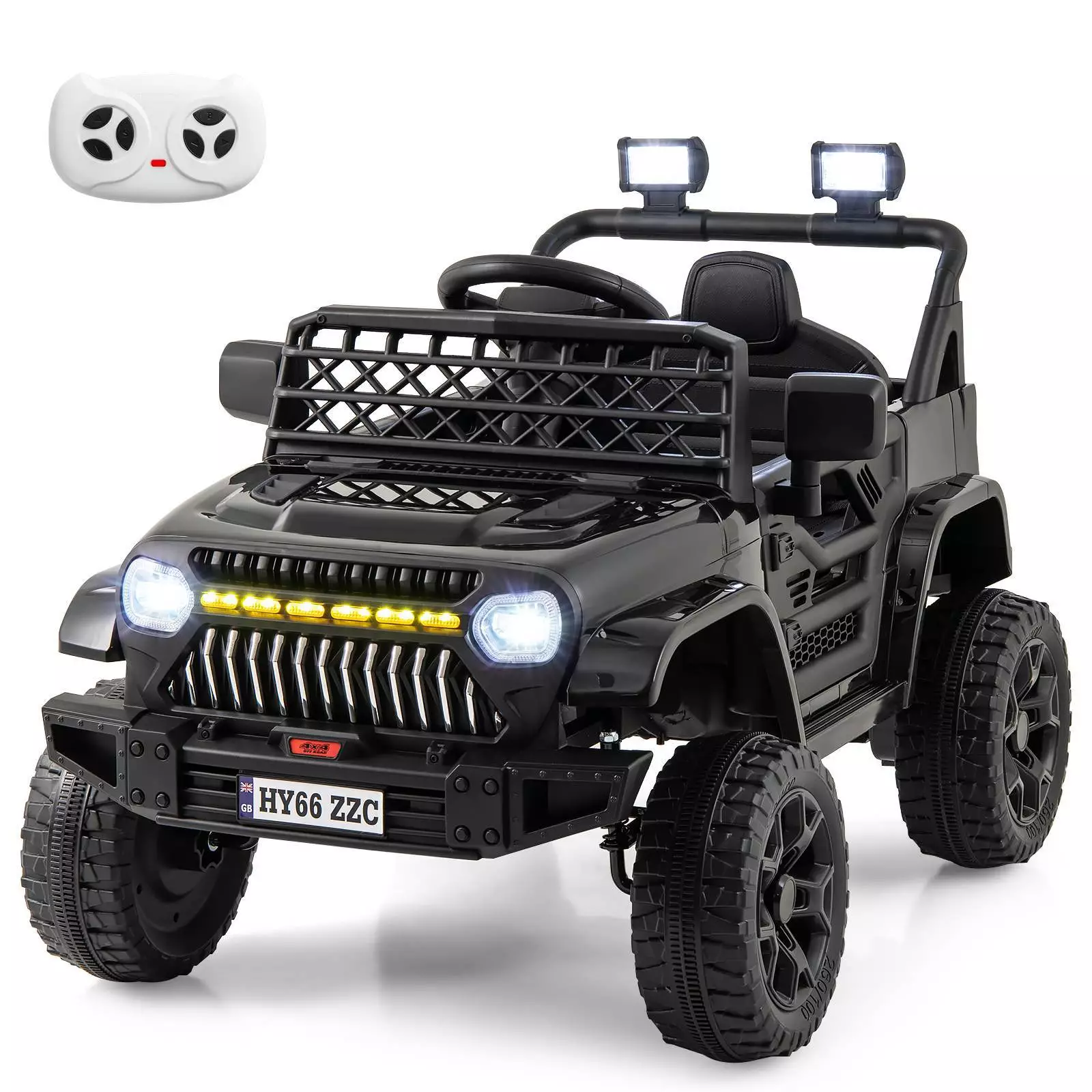 12V Kids Ride on Car Jeep, Dual Motor Toddler Electric Vehicle Truck - Image 8