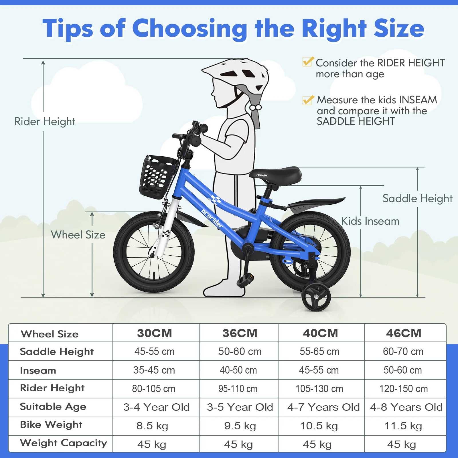 HONEY JOY 14/16/18 Inch Kid's Bike, Toddler Training Bicycle with Handbrake & Coaster Brake - Image 8