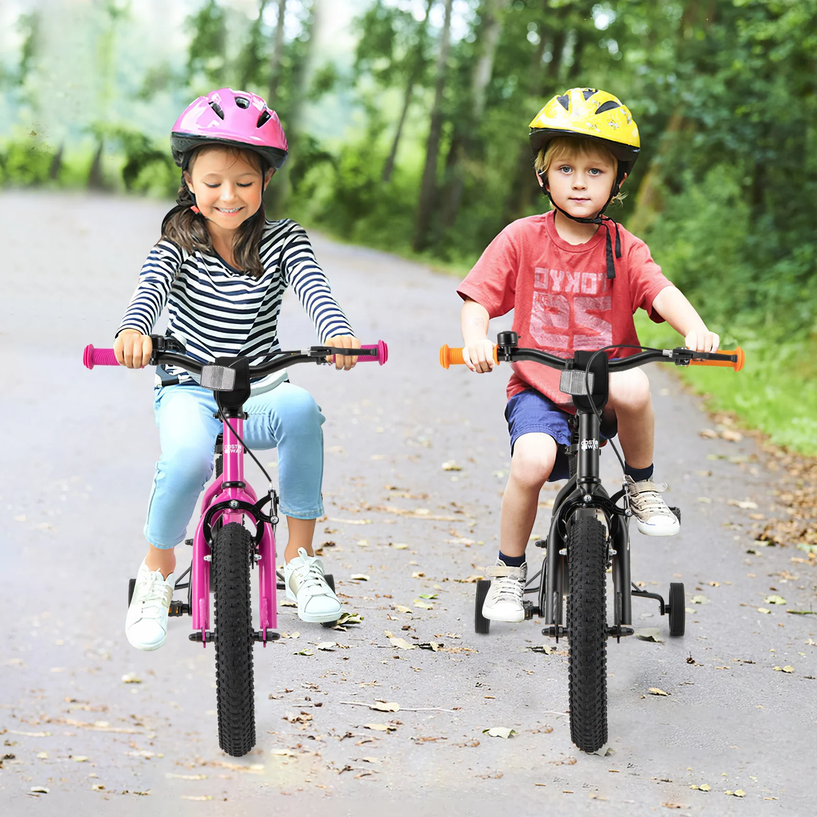 HONEY JOY 14 16 18 Inch Kid’s Bike Bicycle Removable Training Wheels for 3-8 Years - Image 3