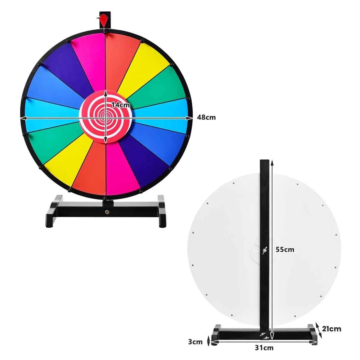 HONEY JOY 18" Tabletop Spinning Prize Wheel - Image 6